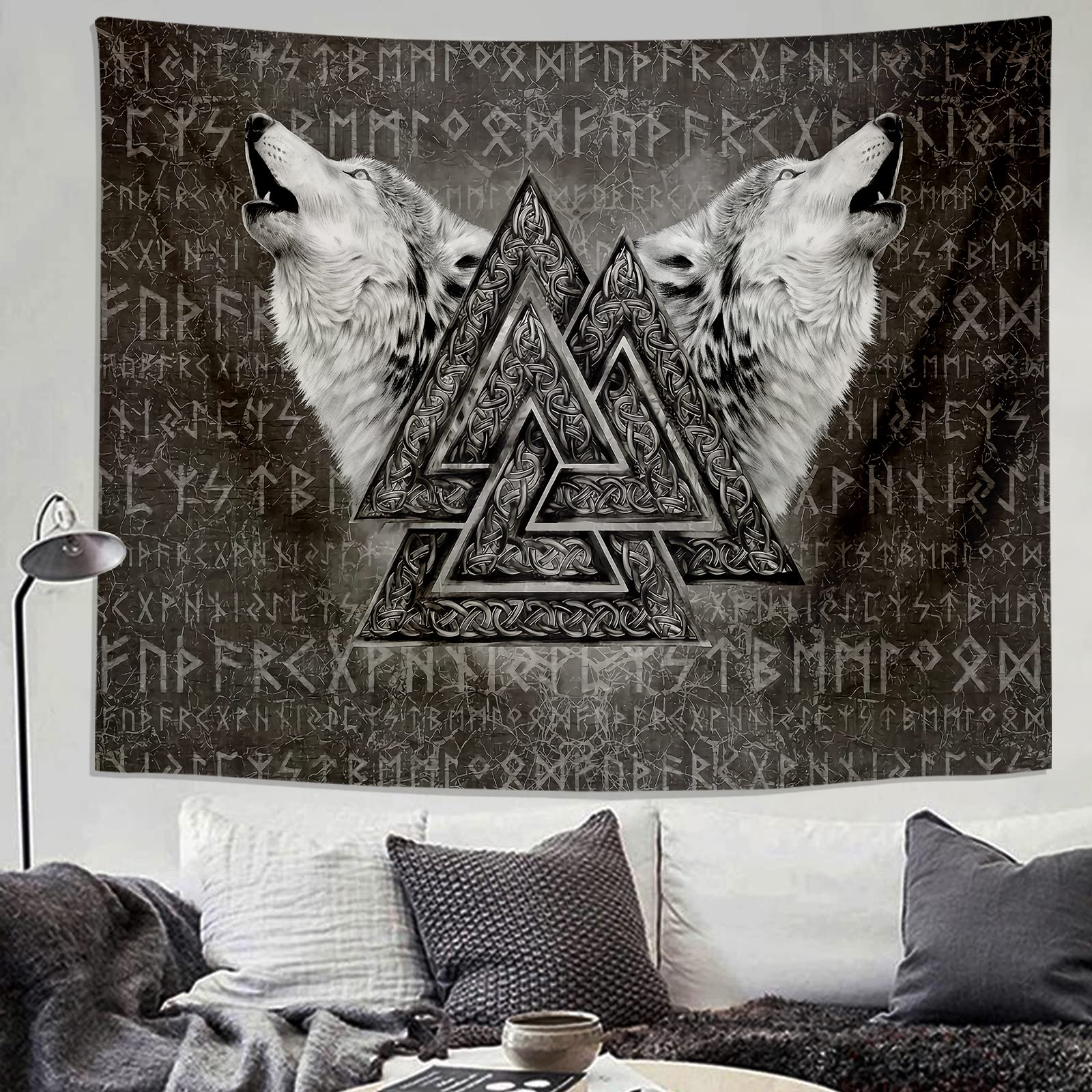 Viking Norse Rune Wallpaper Norse Viking Black Brush Symbol Stock