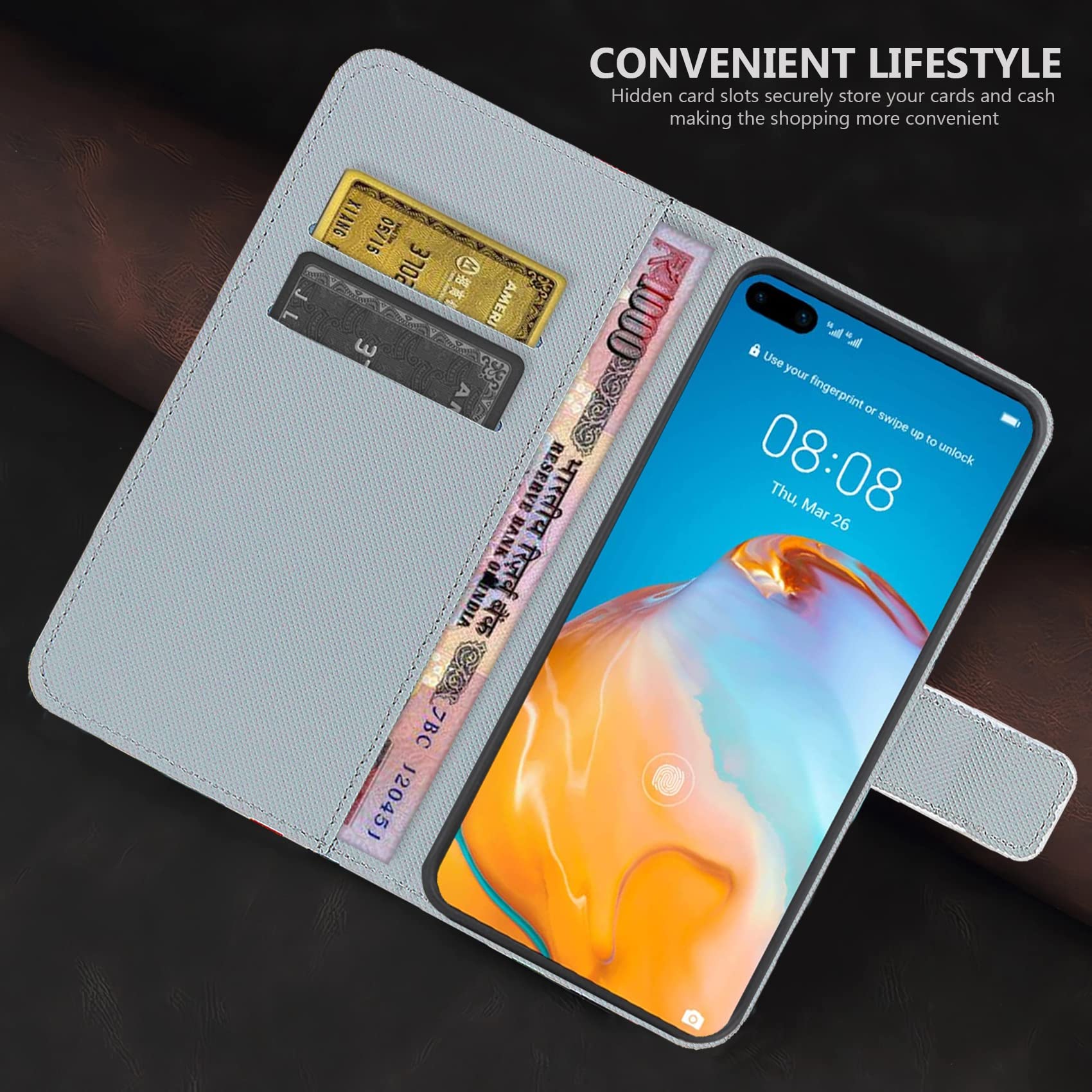 Funda Magnética De Cuero Para Teléfono Huawei, Carcasa De Silicona Para Huawei P30 P40