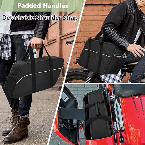 Miniatura 6 de HODRANT Enfriador de alforjas para motocicleta bolsa de viaje para motocicleta bolsa de refrigeración compatible con Harley Davidson 2014-2022