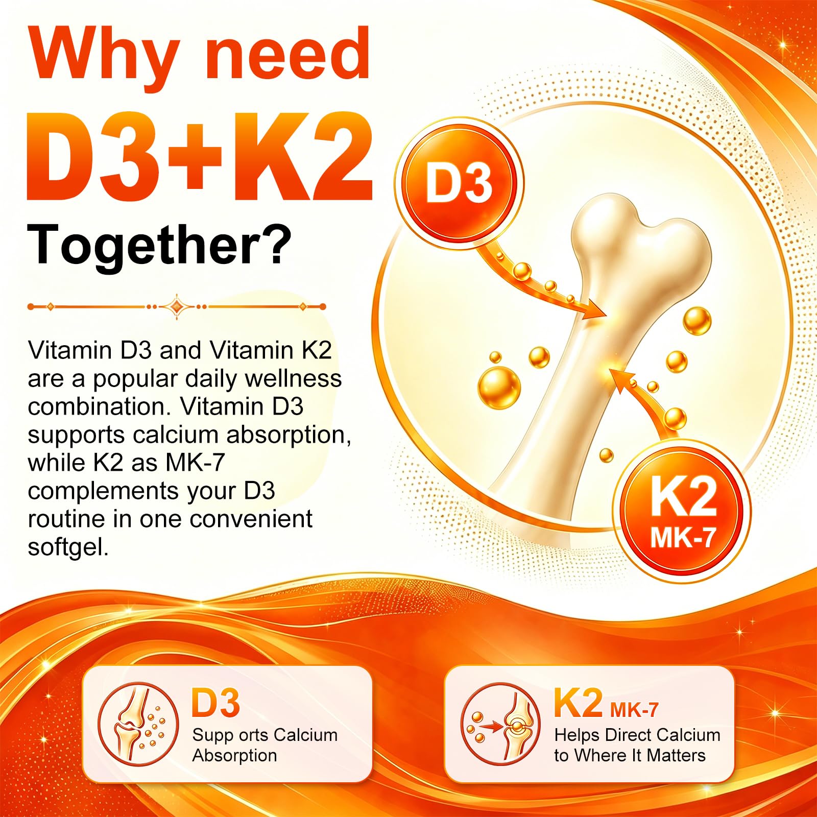 Vitamin D3 K2 - 10000 IU + 200mcg MK-7 with Coconut Oil - 180 Softgels — Amazon image 3