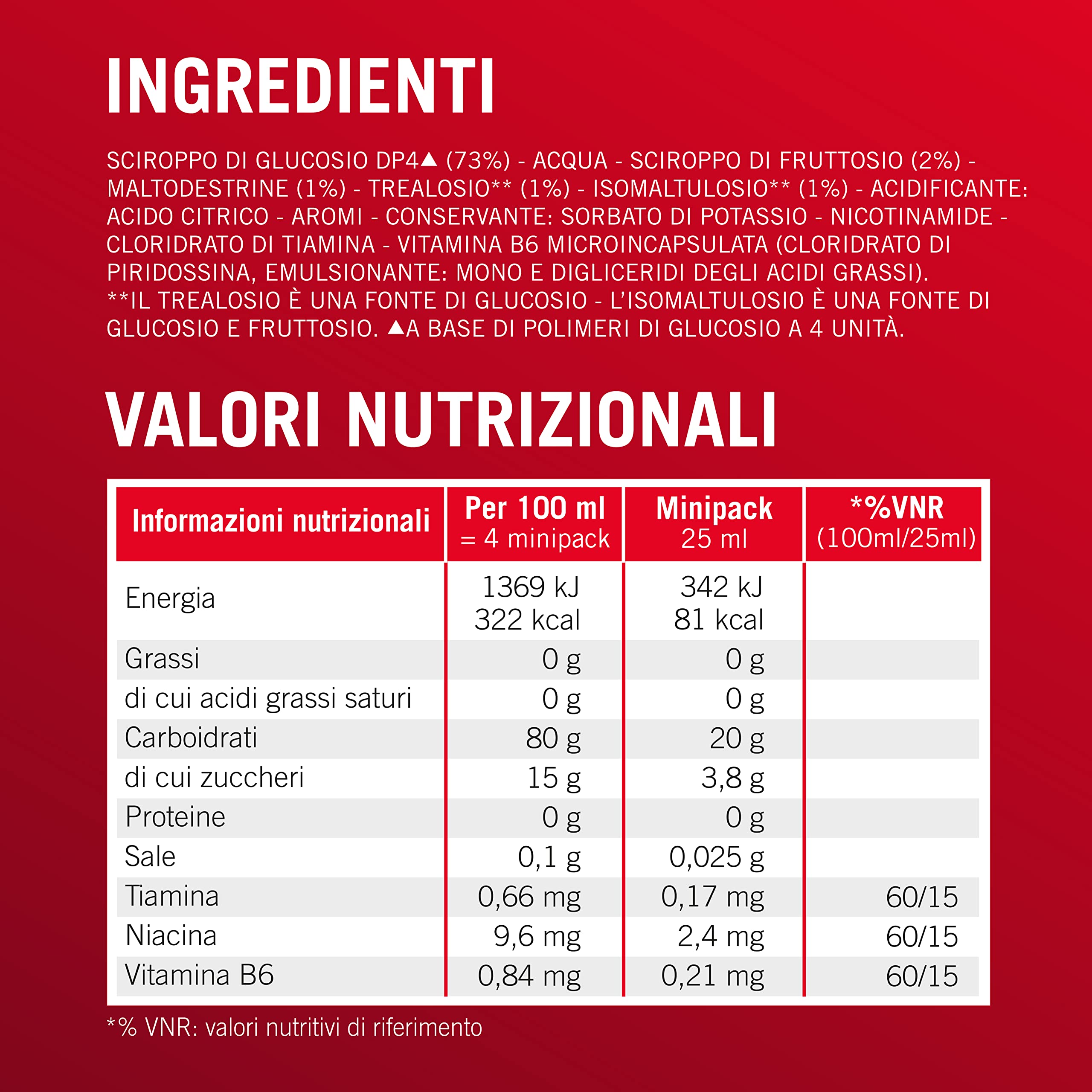 Enervit, Gel Limone, Integratore con Vitamine e Carboidrati, ad Alta Intensità Energetica, per Sforzi di Lunga Durata, con Formula DP4, Senza Glutine, 24 Minipack da 25 Millilitri