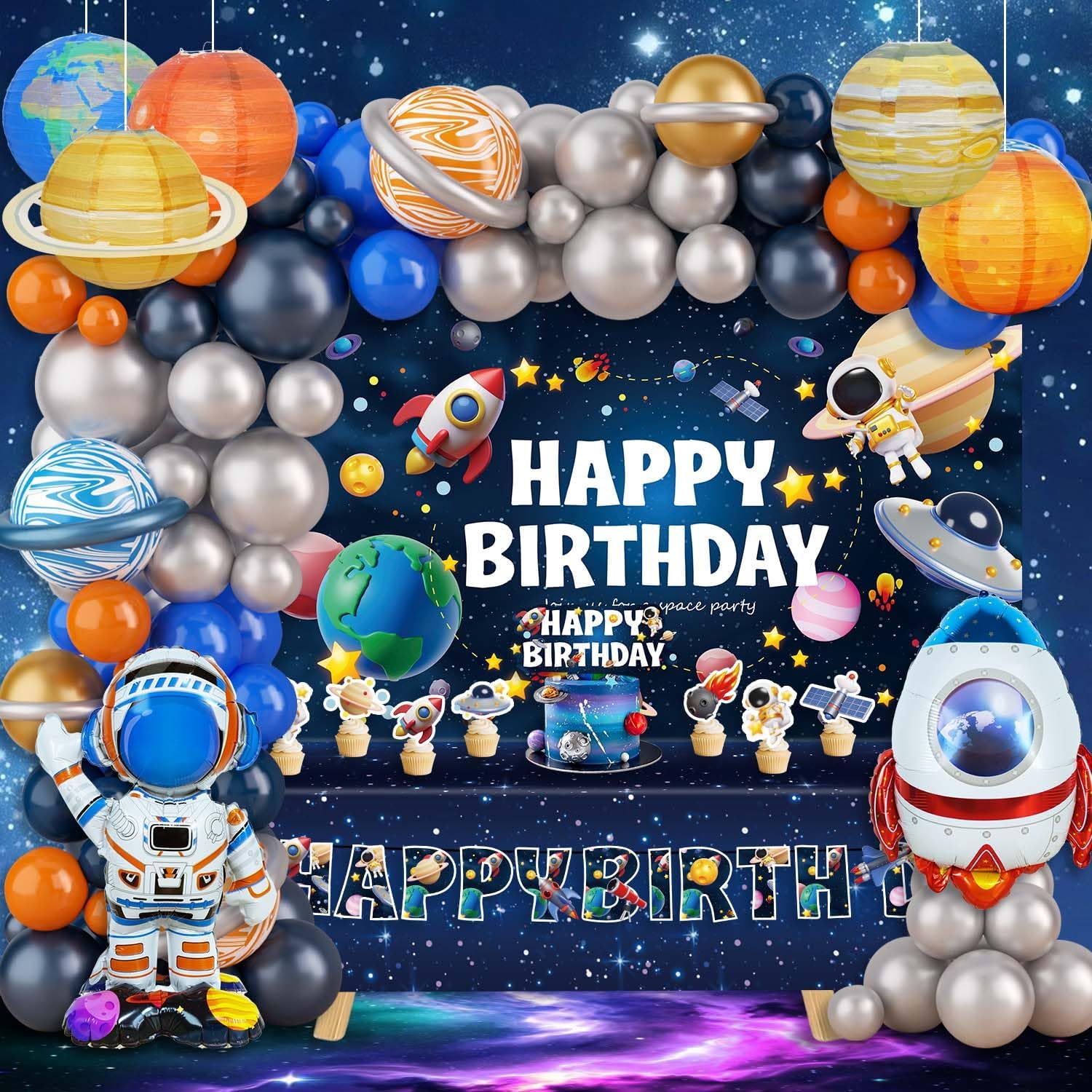 Outer space Decoration Set decoration for birthday