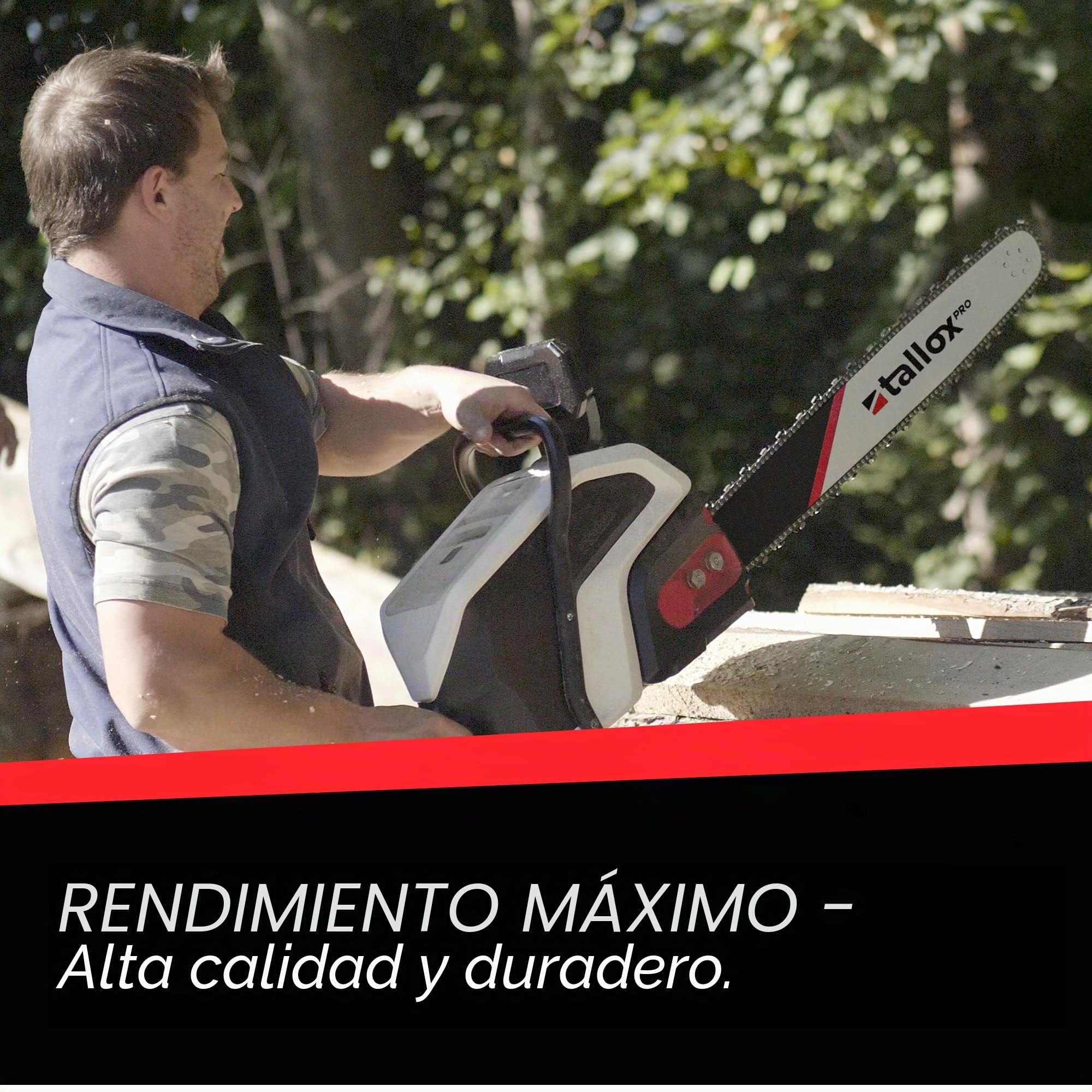 Cadenas profesionales Tallox para espadas y sierras de 3 3/8 pulgadas, 1,3 mm, 1,3 mm, 52 TG, espada de 35 cm, compatibles con Bosch Dolmar Hitachi Echo Echo Einhell Husqvarna y otras