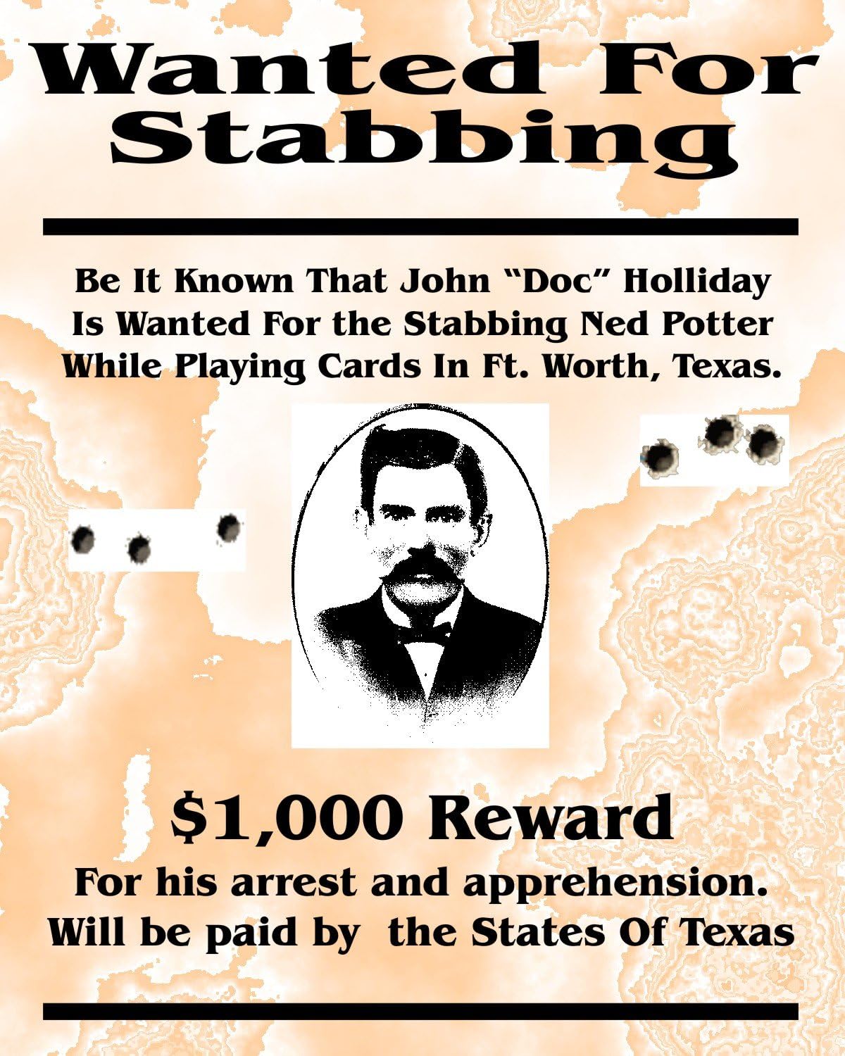 Wanted Posters Old West Set of 8 Tombstone, Waytt EARP Doc Dolliday Dalton Gang Apache Kid Billy The Kid Black Jack