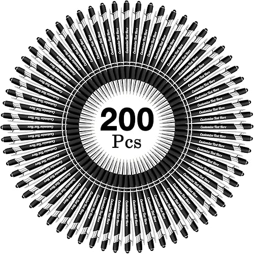 Miniatura 80 de Hasta 500 bolígrafos personalizados a granel con logotipo de mensaje de nombre comercial, bolígrafos grabados personalizados con lápiz óptico