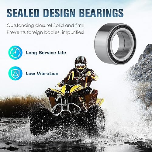 Miniatura 2 de Youxmoto Rodamiento de rueda trasera delantera para Polaris ScramblerSportsman 1000 850 550RZR Turbo XP 1000 2009-2022, rodamiento delantero para