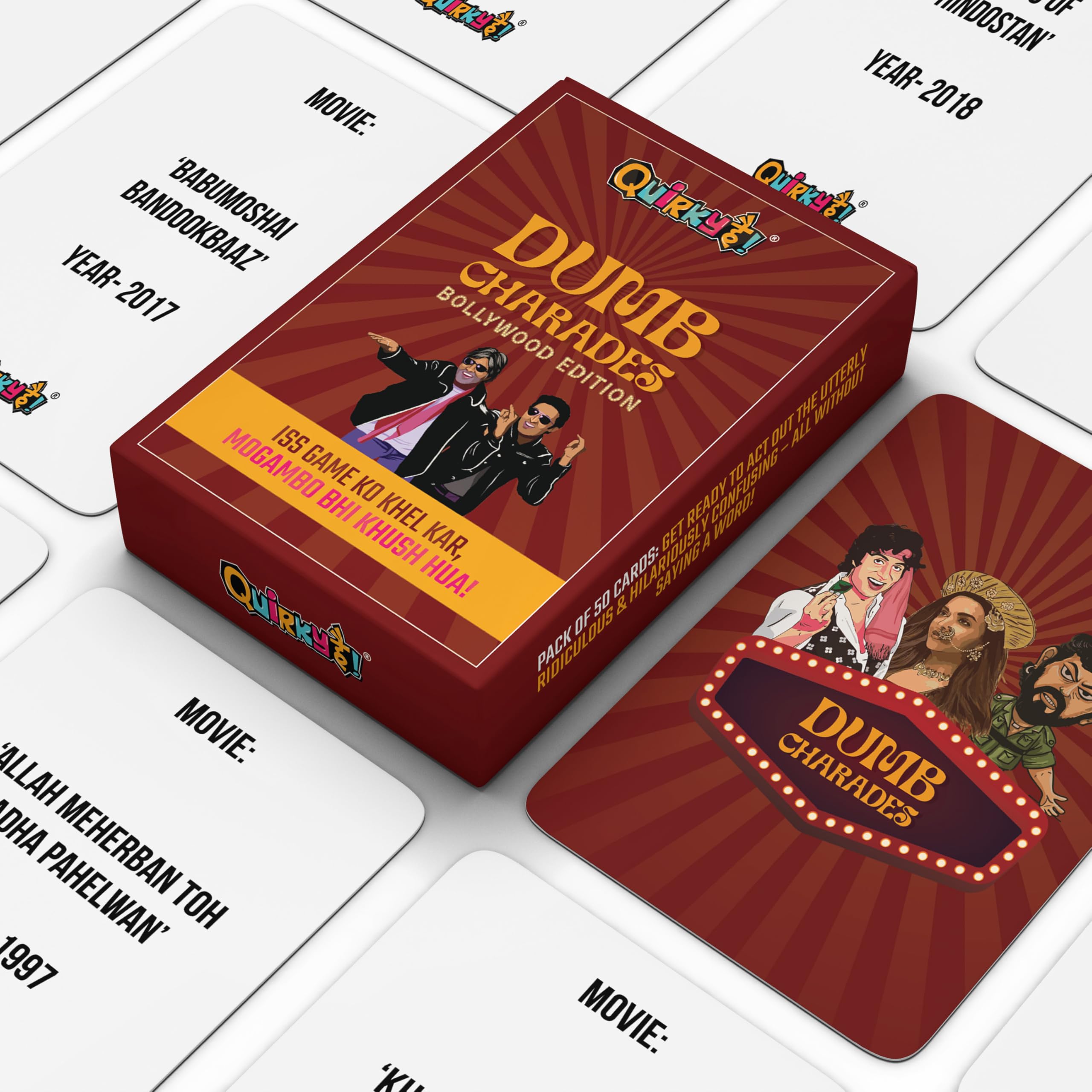 Quiz Safari & Bollywood Dumb Charades Card Game Combo - Fun & Educational Games for Kids & Adults - Perfect for Game Nights, Parties & Family Fun | Ages 6+ 1