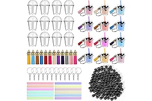 Dreamy Milky Tea Keychain Accessory Kit: Sprinkle Sweetness into Your Creations