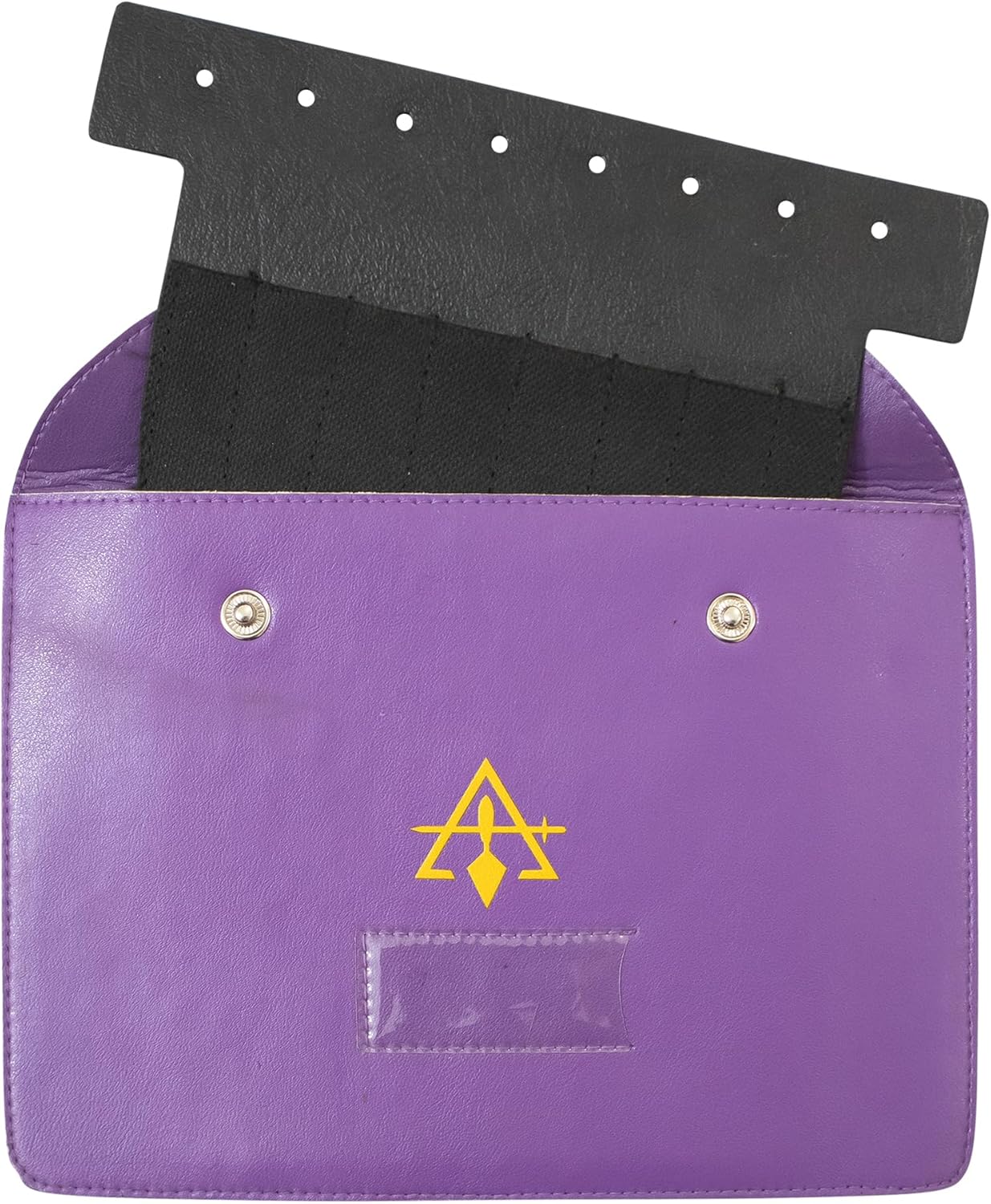 Masonic Cryptic mason Gold Pocket Jewel Holder Purple Leather (Large) – Freemason Jewelry Case