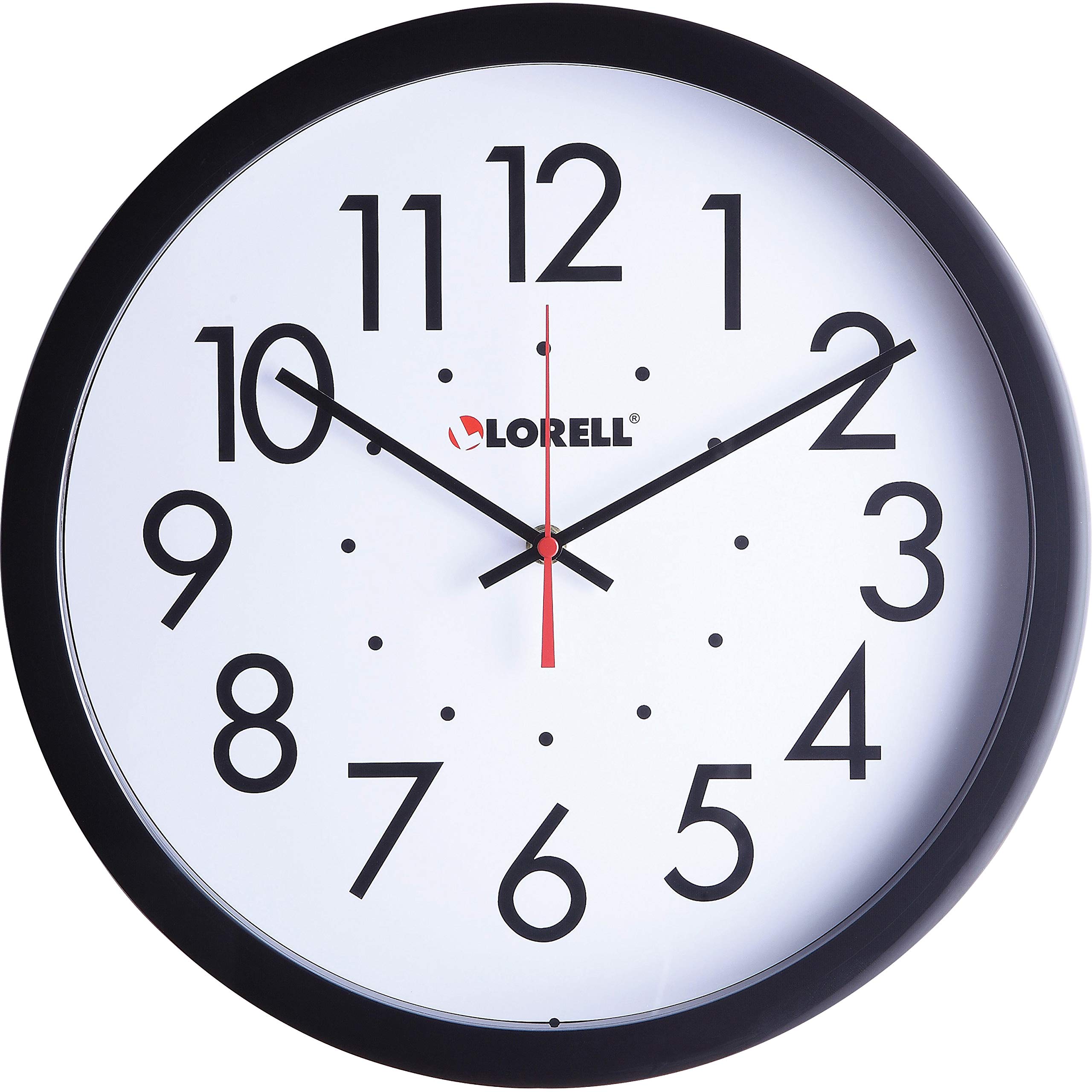 Lorell61009 Clock, Black