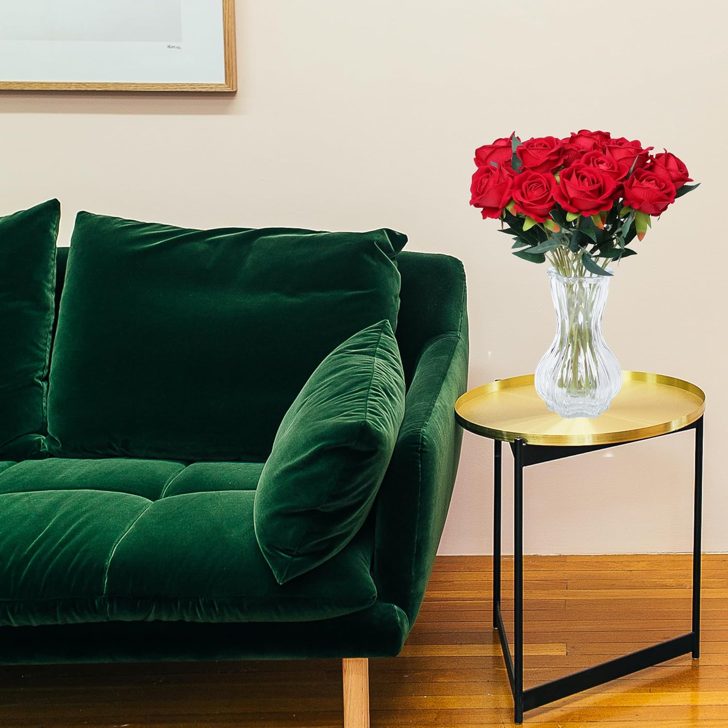 SITUMEIZI 15PCS Red Artificial Roses Silk Flowers Fake Roses Realistic Bouquet Long Stem with Gift Box for Mother's Gift Day Home Party Wedding Decorations - Image 6