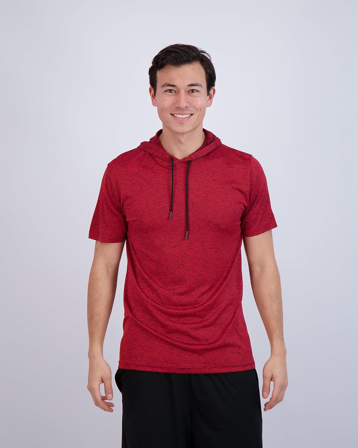 Real Essentials 3 Pack: Men's Dry Fit Short Sleeve Active Athletic Hoodie Pullover Sweatshirt (Available in Big & Tall)