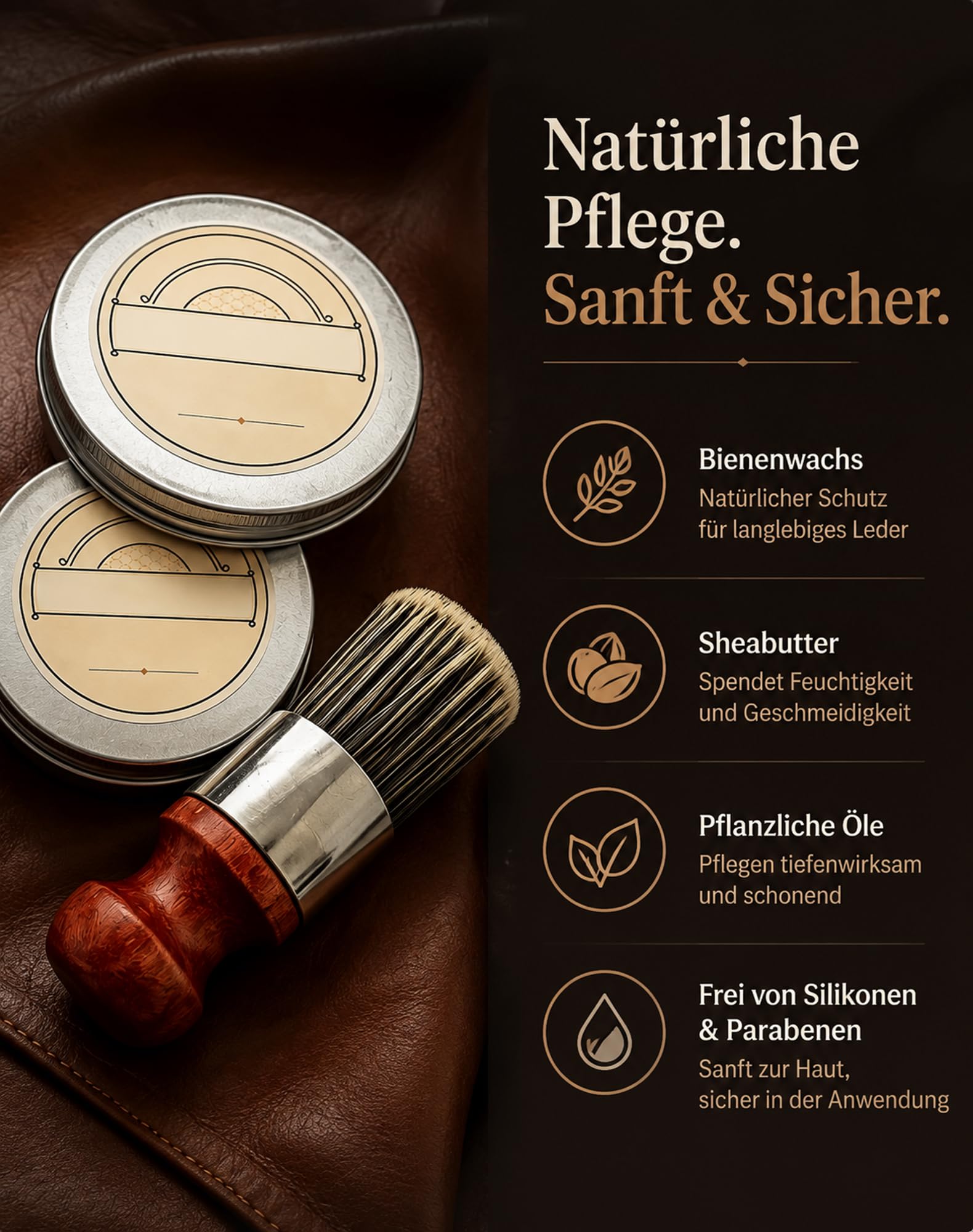 Hordelux Lederpflege - Lederbalsam für Autositz，2