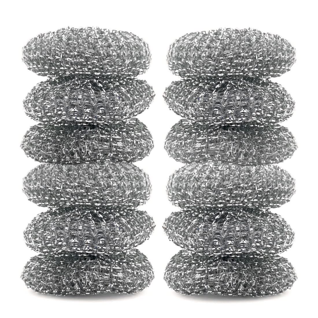 D.RECT Steel Sponges 12x - Dishwashing Sponges - Ideal for Stainless Steel Pot Cleaner