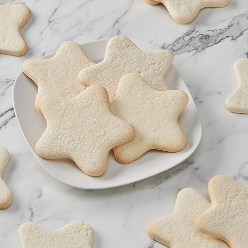 Miniatura 3 de Paquete de 50 galletas de azúcar Smiley sin nueces, sin hielo, con forma de estrella