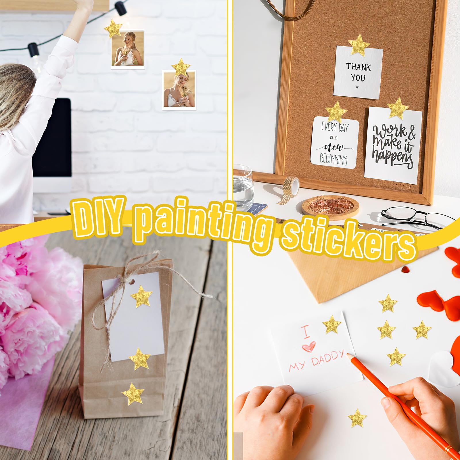 Autocollants Ronds Étoiles De Dessin Animé, 500 Pièces, 1 Pouce, Autocollants De Récompense Pour