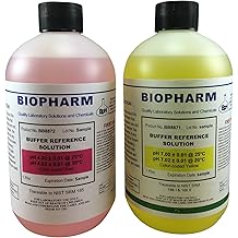 Biopharm pH Calibration Buffer 2-Pack, 500 mL 1.06 Pint Each pH 4.00 and pH 7.00; NIST Traceable Reference Standards for All pH Meters