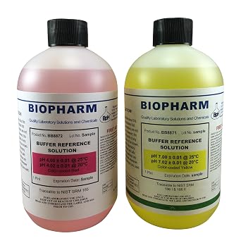 Biopharm pH 4.00 & 7.00 Calibration Buffer 2-Pack, 500 mL 1.06 pt Each