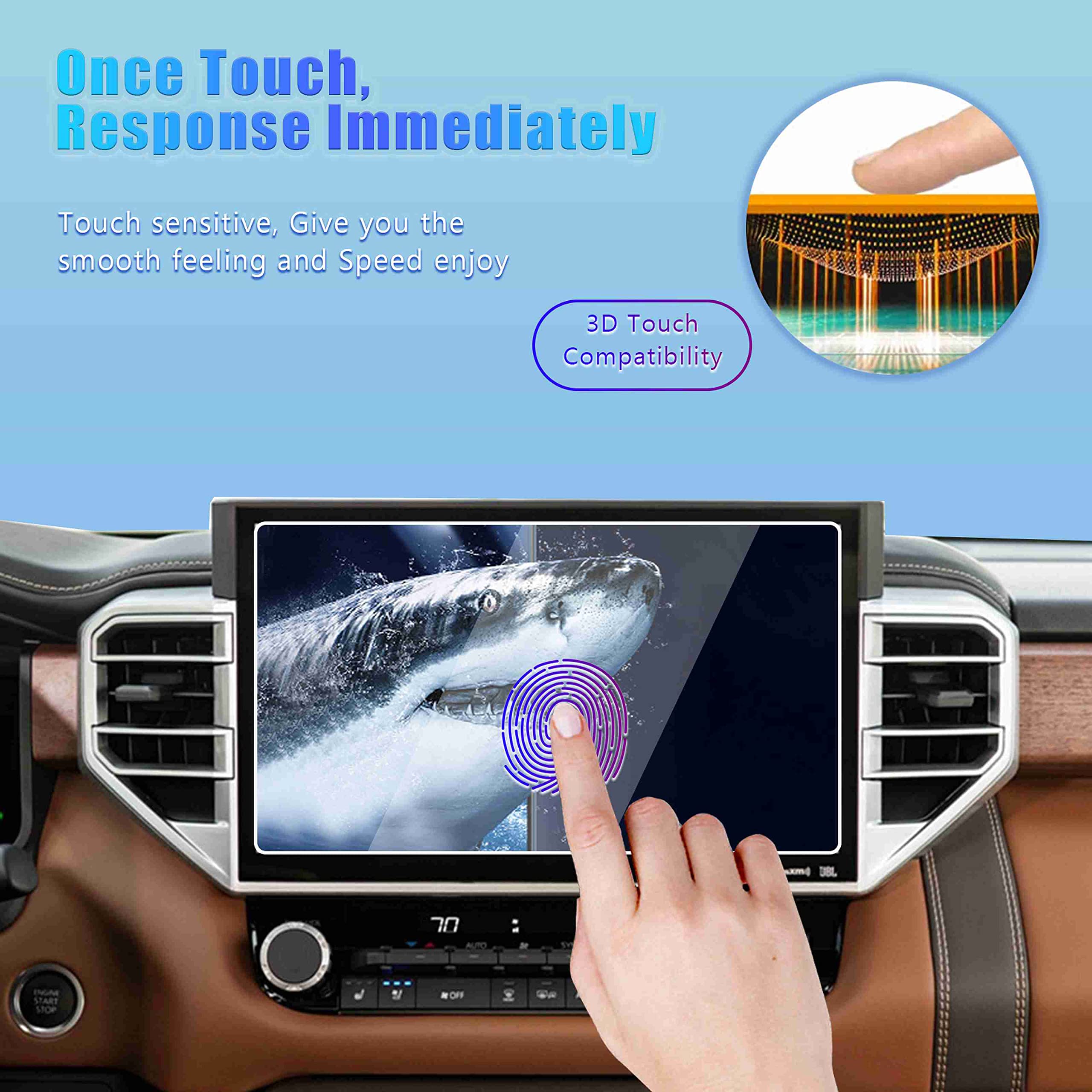 Toyota Tundra & Sequoia Screen Protector - 14 Inch Tempered Glass For 2022-2025 Models Anti-Scratch Film