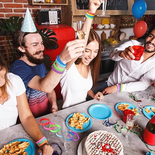 Miniatura 7 de CHENGU 100 pulseras con versículo bíblico para niños, pulseras de silicona con texto cristiano, pulseras motivacionales religiosas de Jesús para