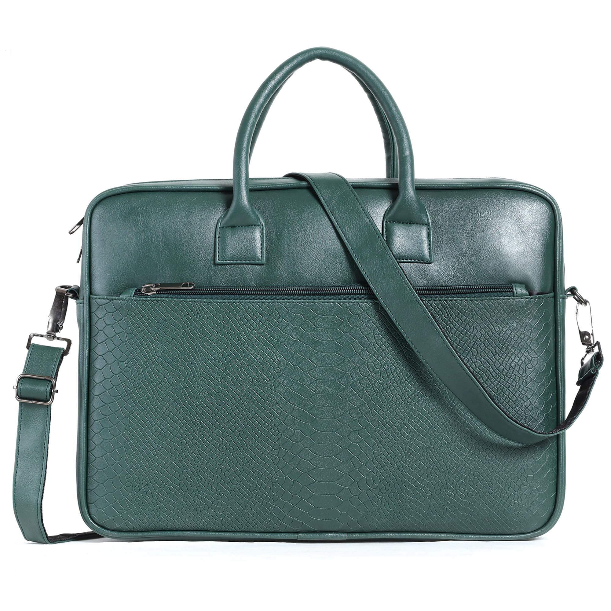Laptop Bag for Men & Women | Faux Leather Bag | Padded 16 Inch Laptop Sleeve | Office & Business Travel Bag | Budget-Friendly-image-41