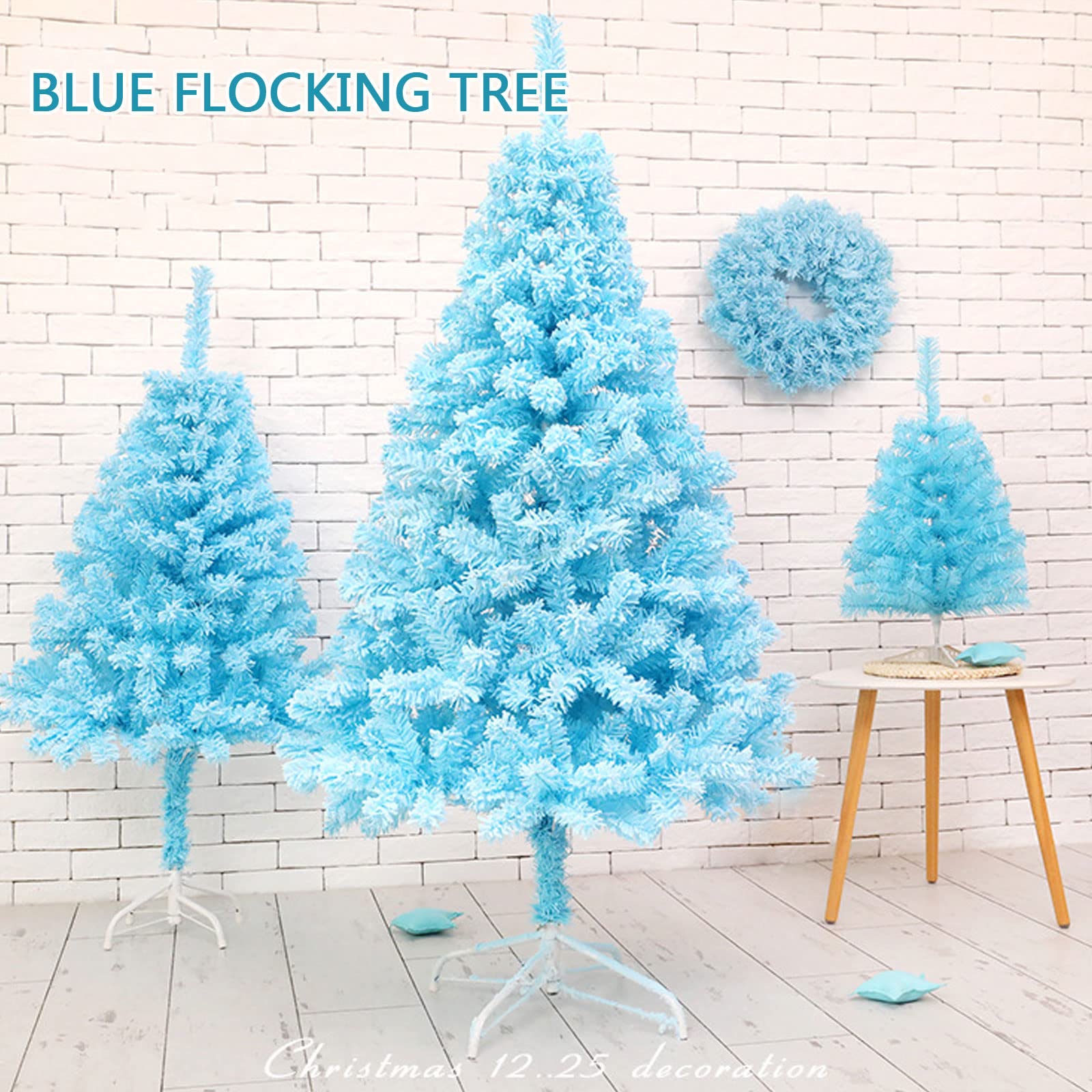 Amazon.de: 0 Outdoor Knstlicher Weihnachtsbaum Tannenbaum mit Stnder,  Christbaum Tannenbaum Kunstbaum Weihnachten Dekoration Weihnachtsdeko  Schwer Entflammbar Knstlichen Blau,120cm/300T