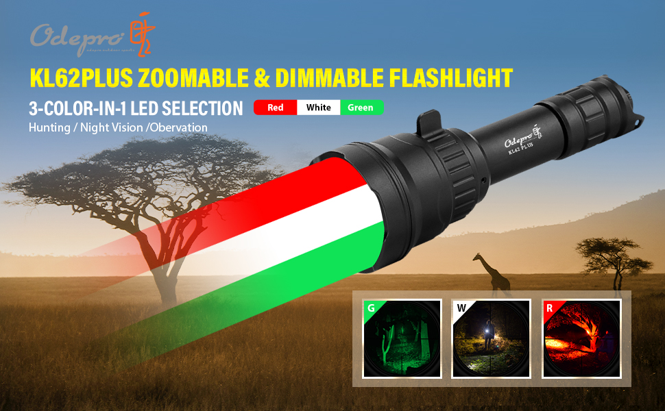 Amazon.com: Odepro KL62Plus Tri-Color (Red, White, Green) Zoomable