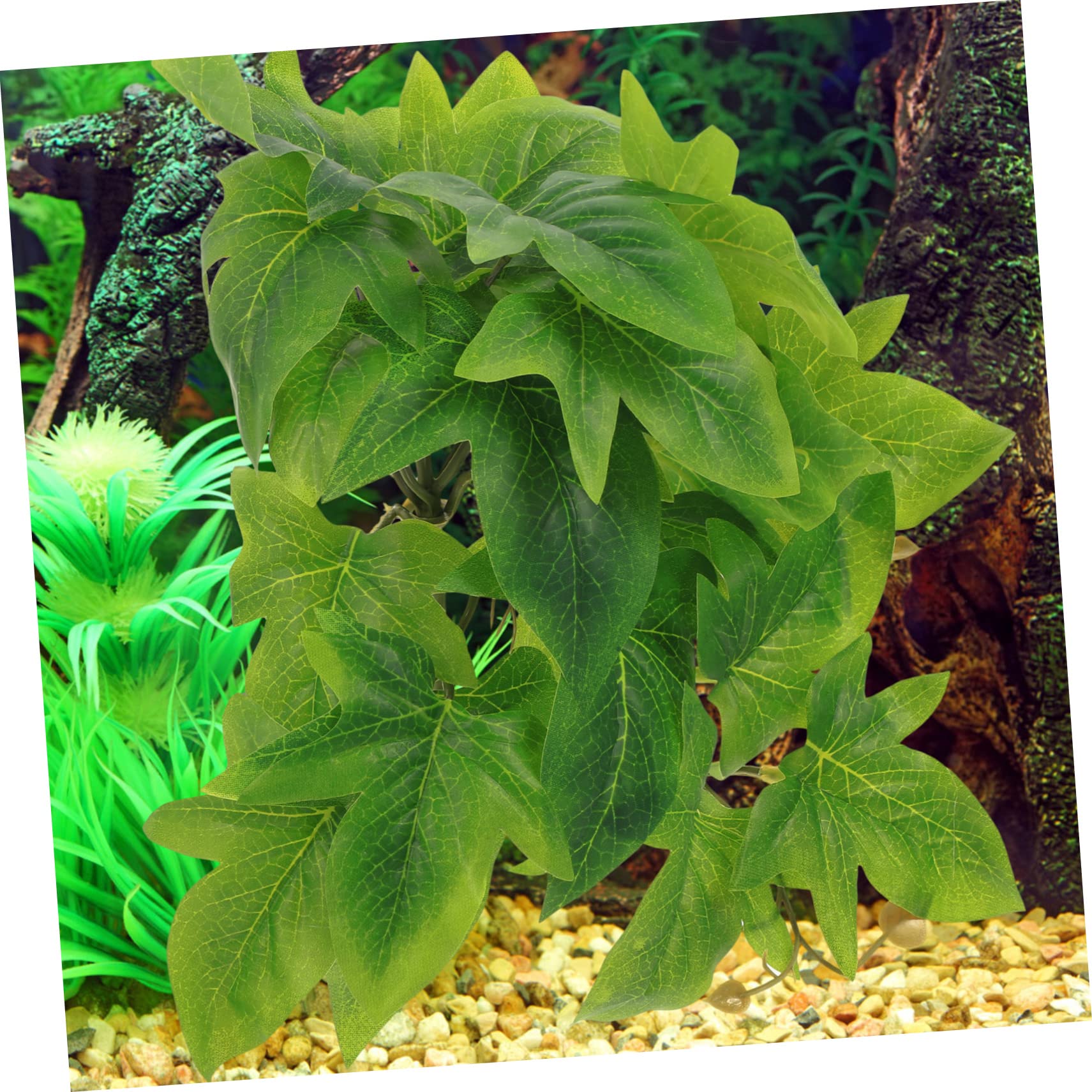 Yardwe 3piezas Artificial para Terrario y Decoración De Reptiles Simulada Pared Ornamentación De Hábitat De Yuca Accesorio De y Terrario