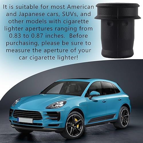 Miniatura 4 de 2 fundas para encendedor de cigarrillos de automóvil, tapa de enchufe negra impermeable y antipolvo, cubierta universal de 0.78 pulgadas, accesorios