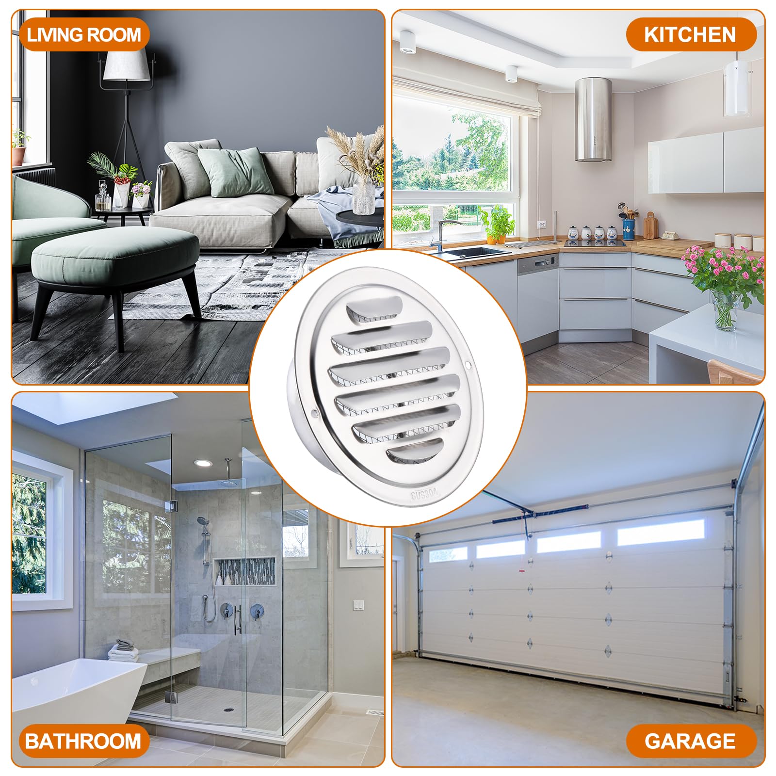 PATIKIL Grilles D'aération Rondes De 3 Pouces, 1 Pièce