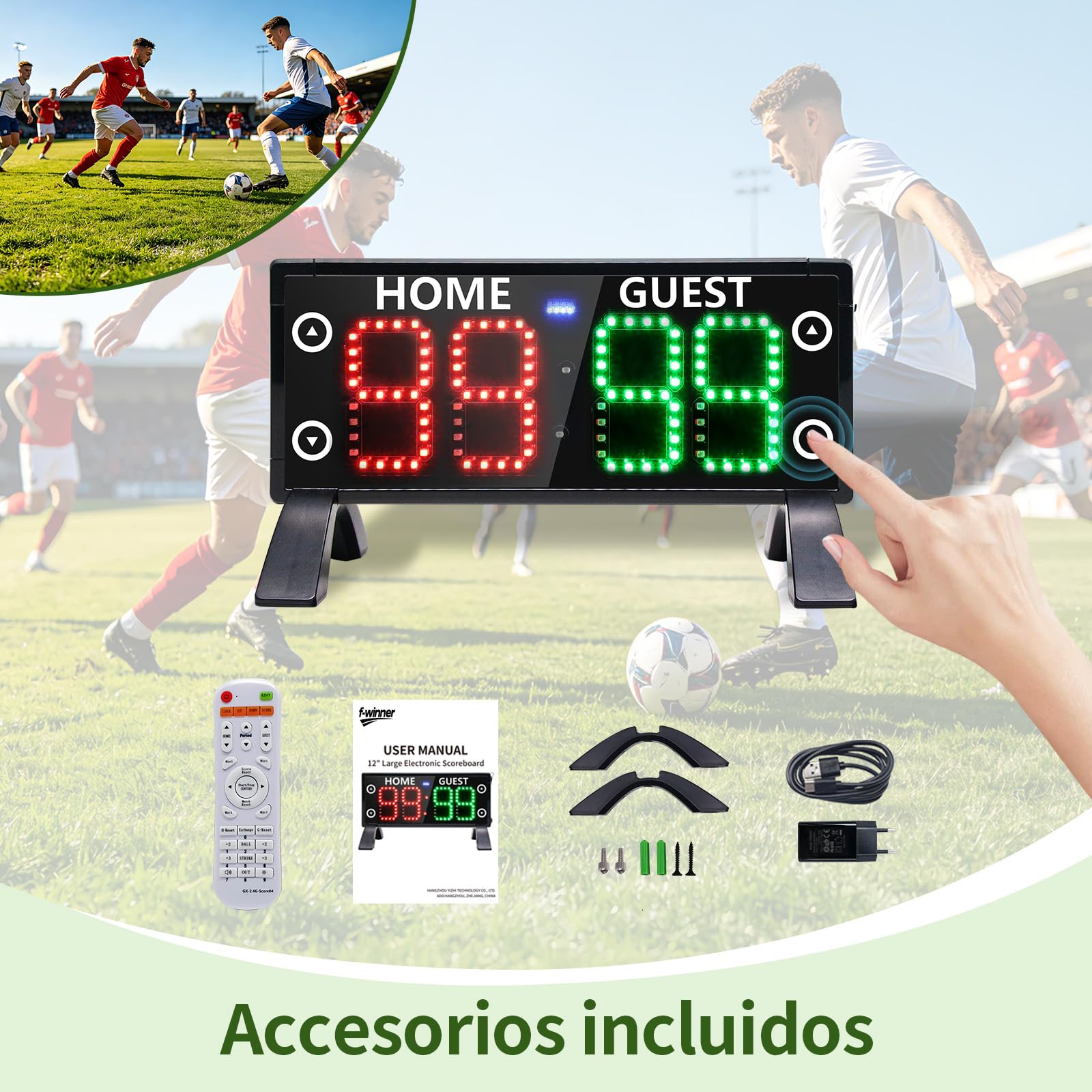 Marcador digital táctil portátil LED electrónico