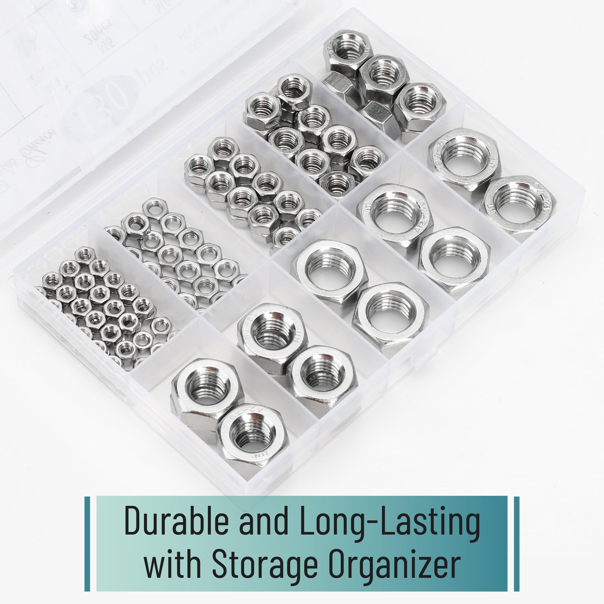 Stainless Steel Hex Nuts - Metric Assortment Kit -6