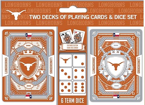 Miniatura 8 de Masterpieces Game Day - NCAA Texas A&M Aggies - Paquete de 2 cartas de juego y dados - Juego con licencia oficial para adultos y familia