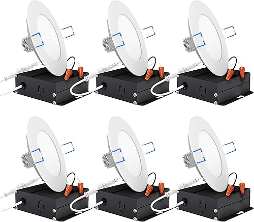 Paquete de 6 lámparas delgadas de 4  6 pulgadas