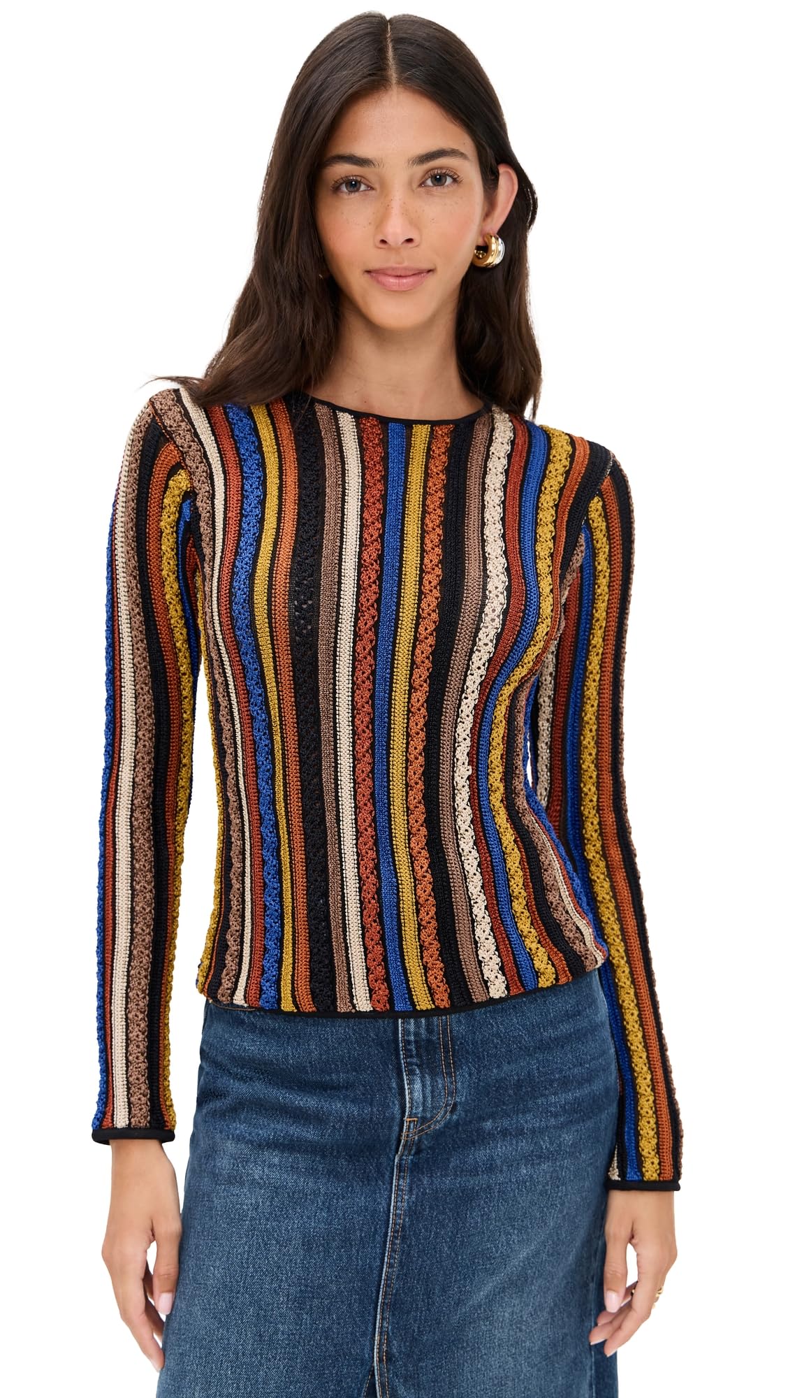 Ulla Johnson Womens Ardith Knit Long Sleeve Top