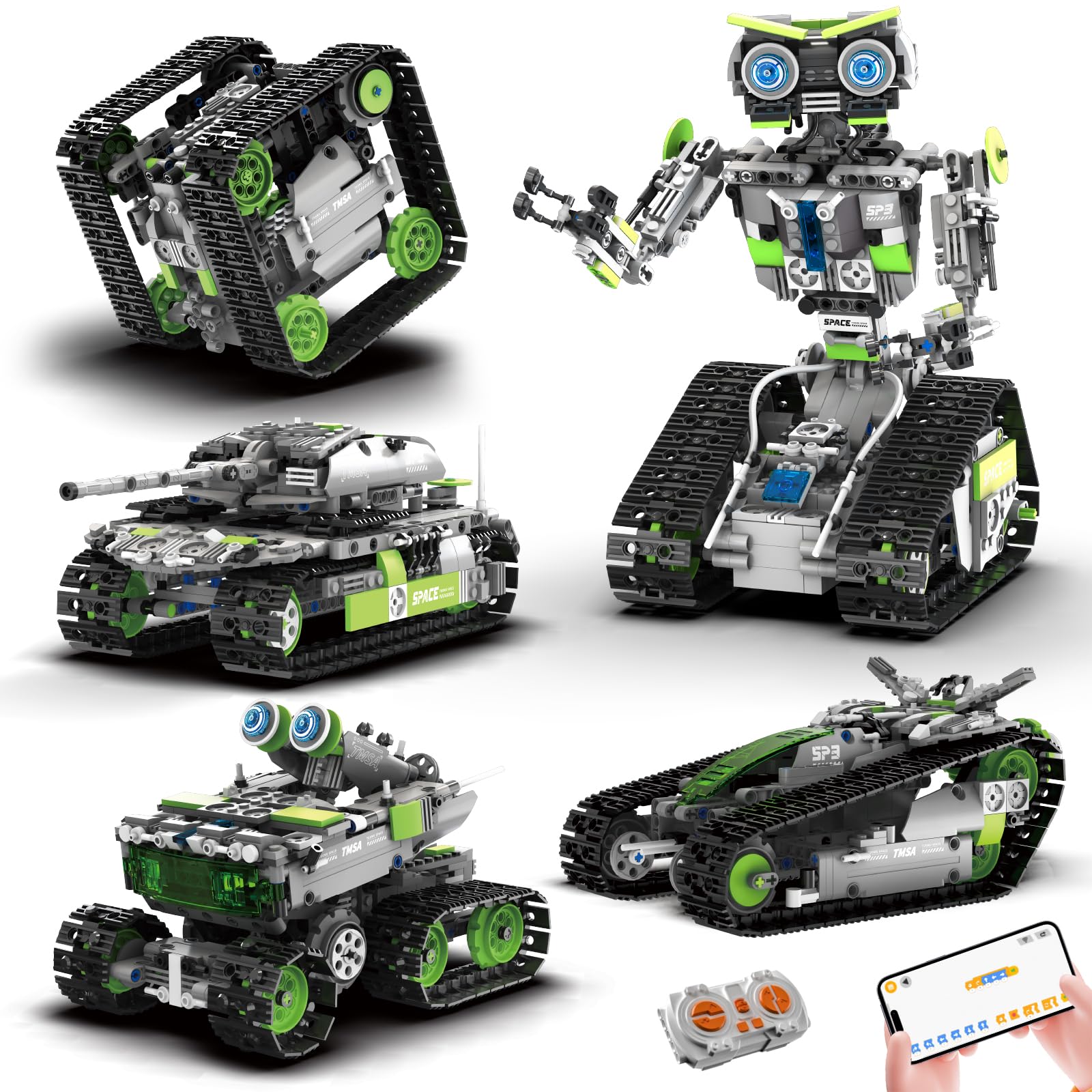 HPROMOT STEM Robot Building Kit for Kids Ages 8-16 | 757 PCS 5-in-1 APP & Remote Control…