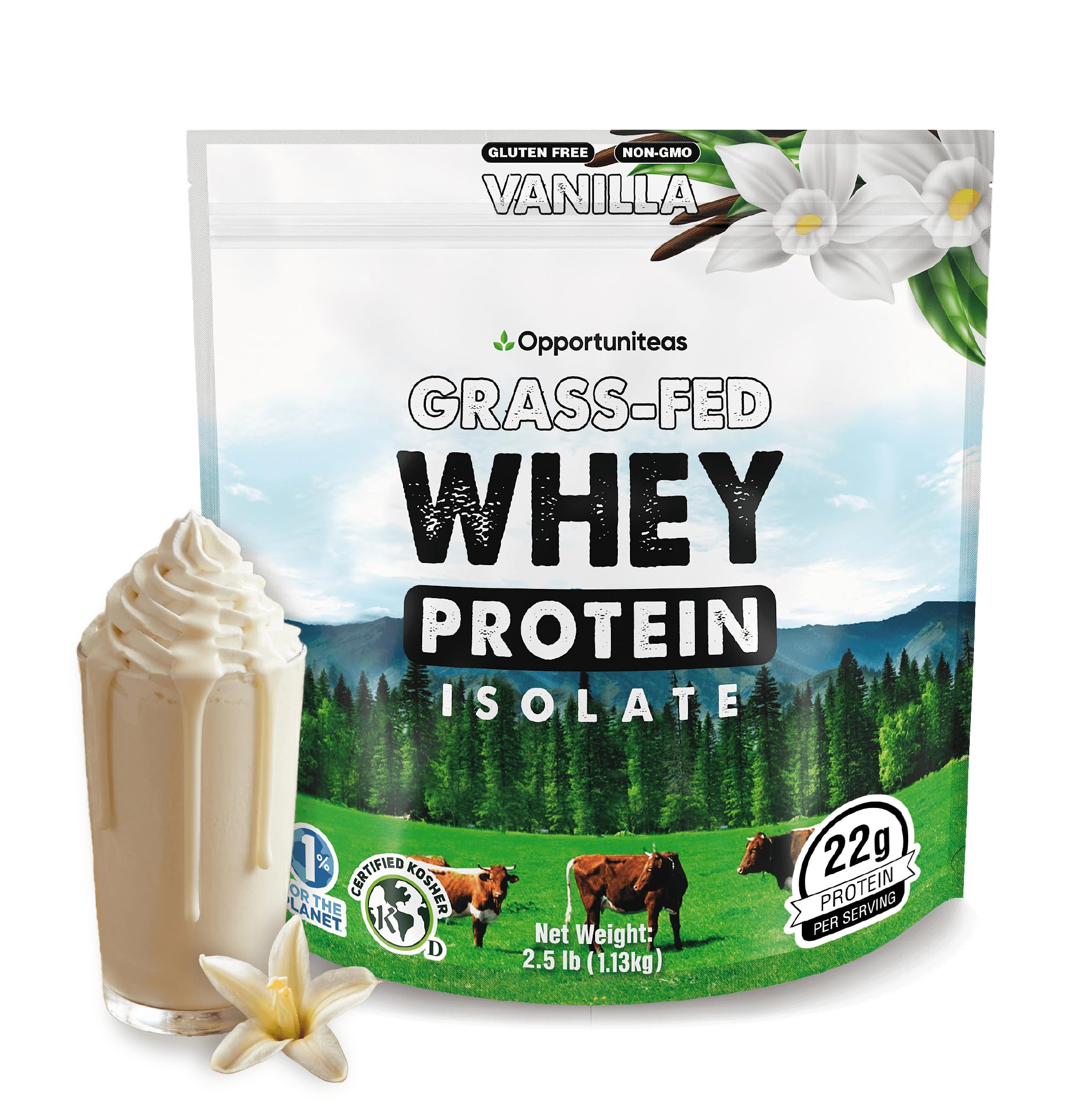 Unflavored Grass Fed Whey Isolate Protein Powder, 1 lb — Amazon image 8