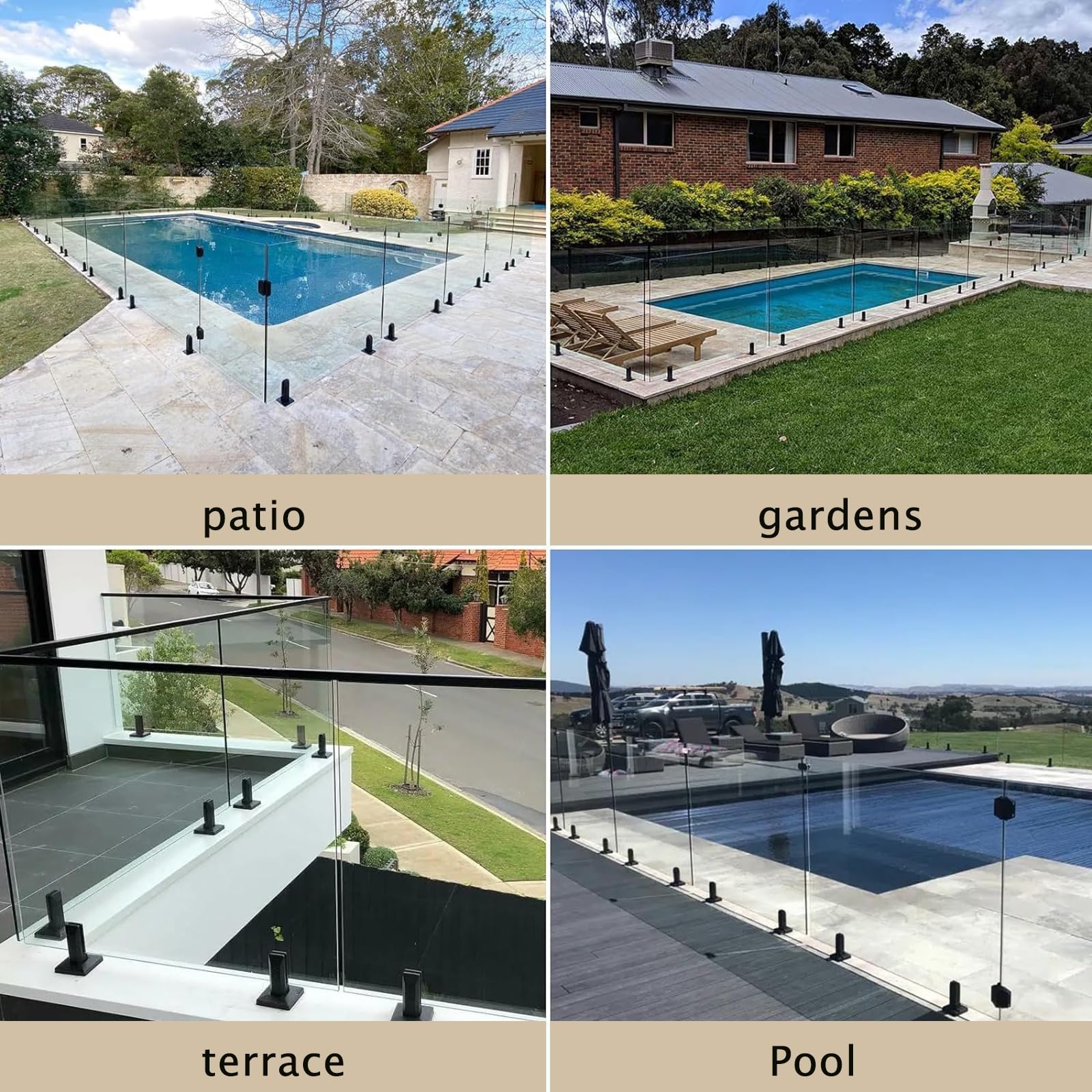 inless Steel s Morsetto Supporti per Deck e ir ils WeatherResint Staffe per Secure s ing Inlat