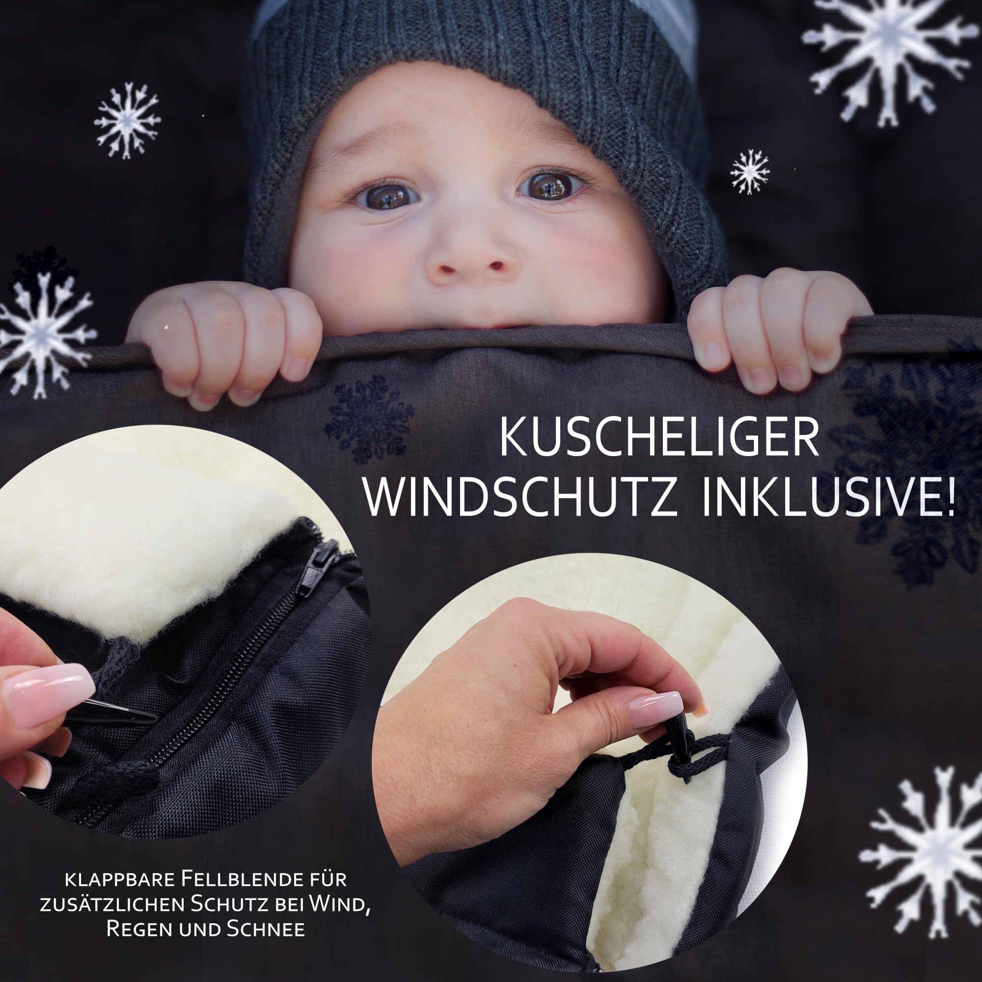 Śpiworek [zimowy śpiworek do wózka] dla buggy, gondoli lub sanek, z wełny jagnięcej, przytulny i ciepły, można prać, 90 cm (bordowy)