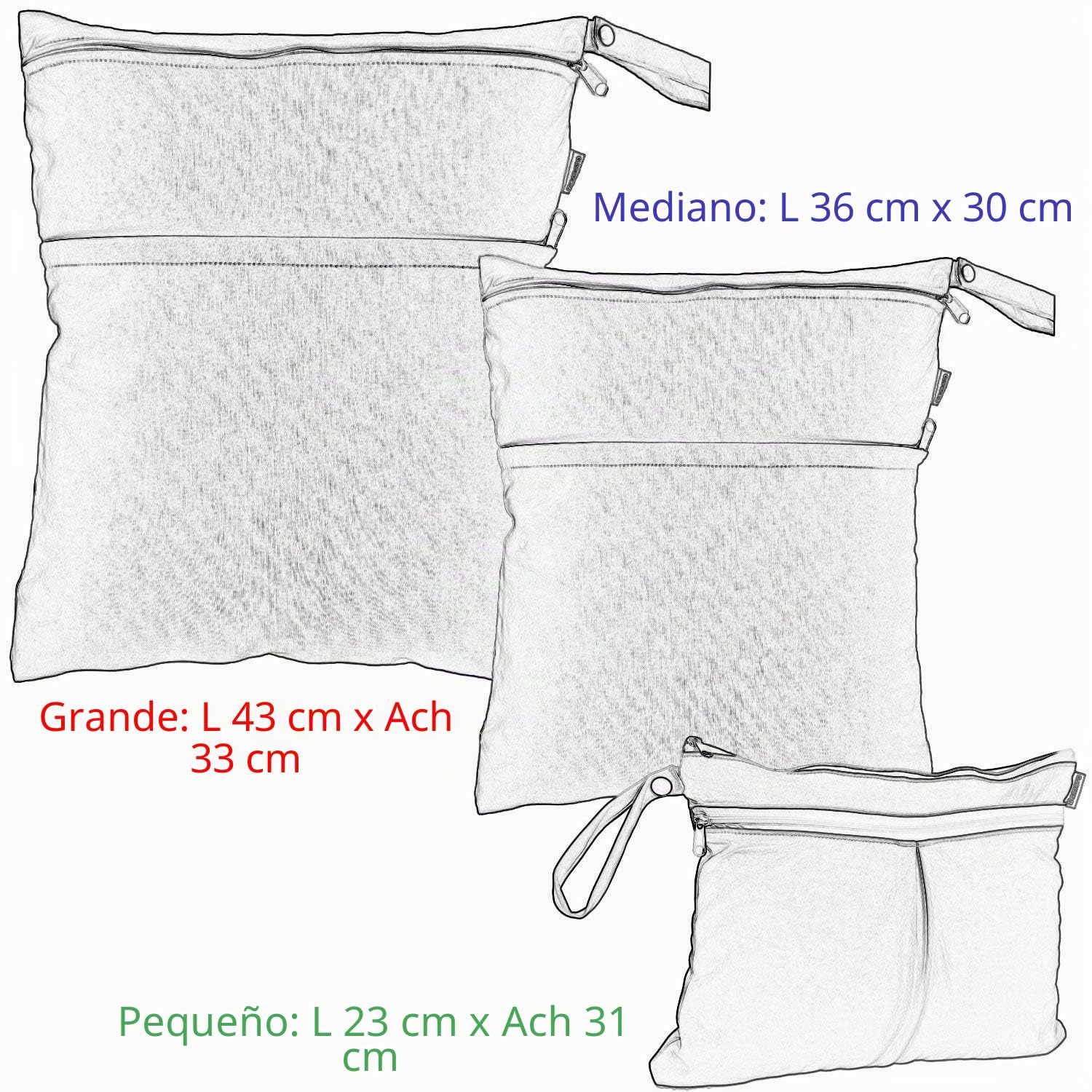 Damero 3 Piezas Bolsa Pañales Impermeable, Bolsa para la Ropa de Bebé y Cambio de Pañales