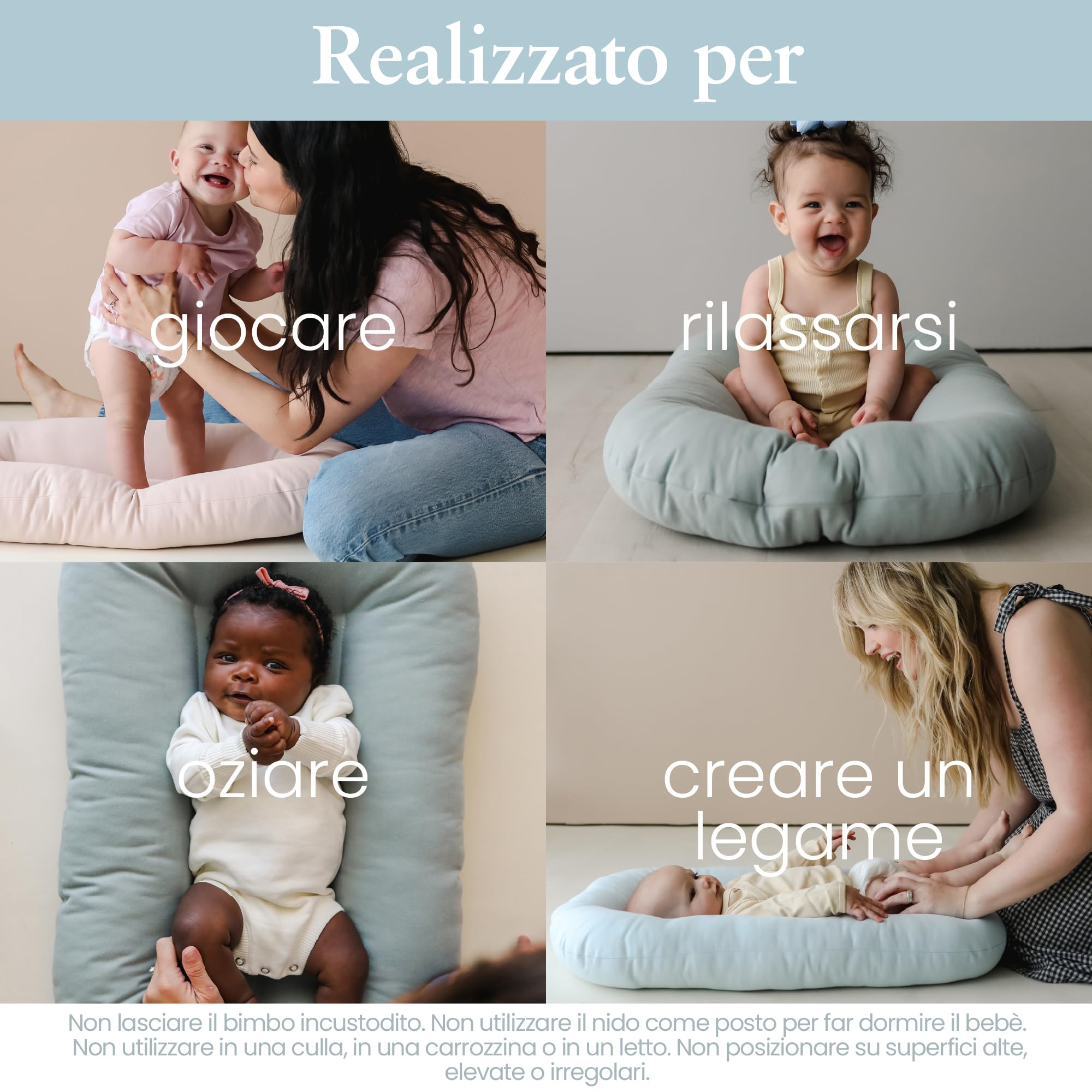 Snuggle Me® Nido Neonato 0-9 Miesiąc - Poduszka Gniazdo z Bawełny Organicznej, Wypełnienie Fibrefill, Pranie w Pralce, Torba Podróżna Honey