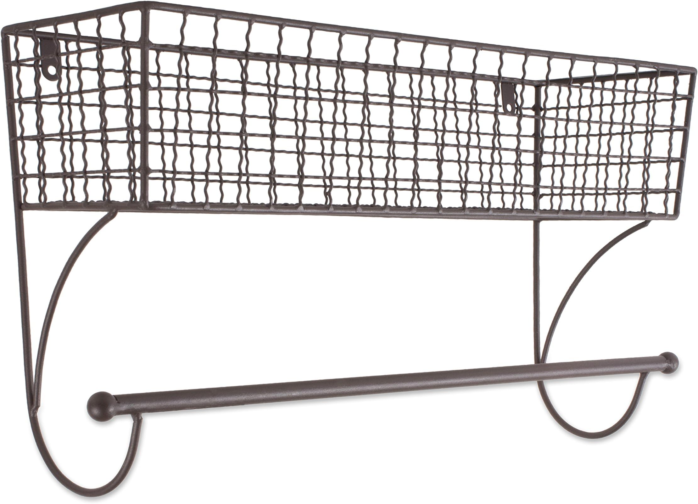 DII Rustic Farmhouse Bathroom Décor, Metal Storage, Large Towel Bar, Rustic