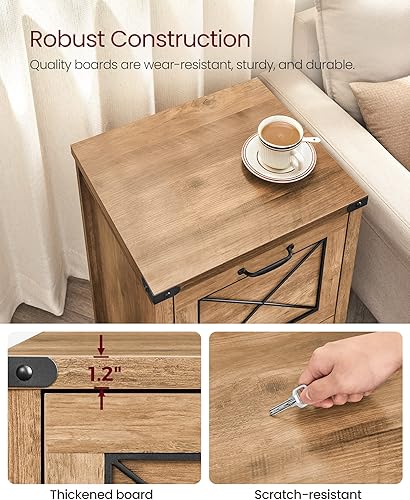 Miniatura 40 de VASAGLE UOFC054T41 - Archivador con 3 cajones, soporte para impresora, tamaño A4, tamaño carta, carpetas de archivos colgantes, estilo moderno