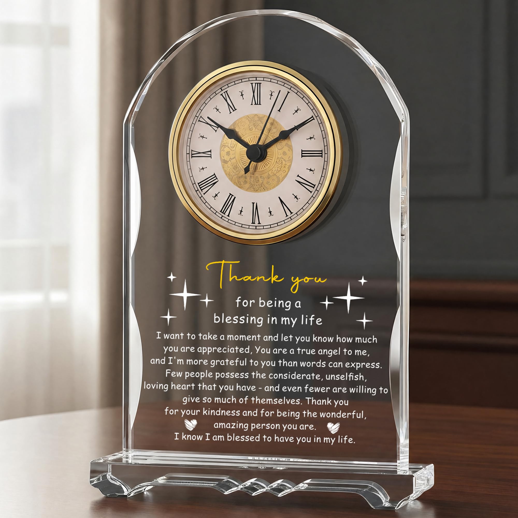 Dankeschön-Geschenke für Damen und Herren, Kristall-Uhr, Geschenk für Kollegen, beste Glückwünsche, Ruhestand, Chef, Abschiedsgeschenk für Lehrer und Freund