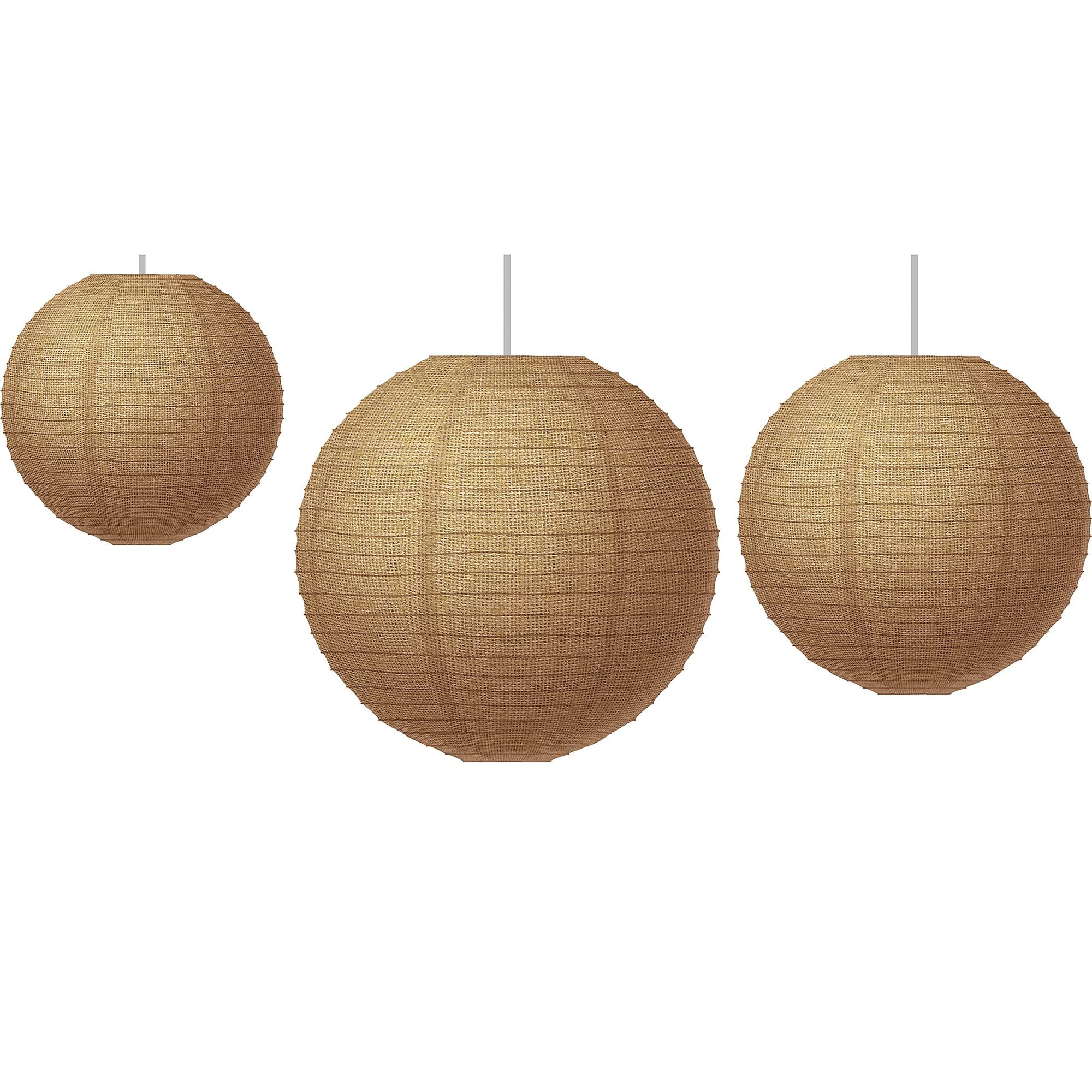Lanternes en papier effet toile de jute pour une decoration de fete reussie