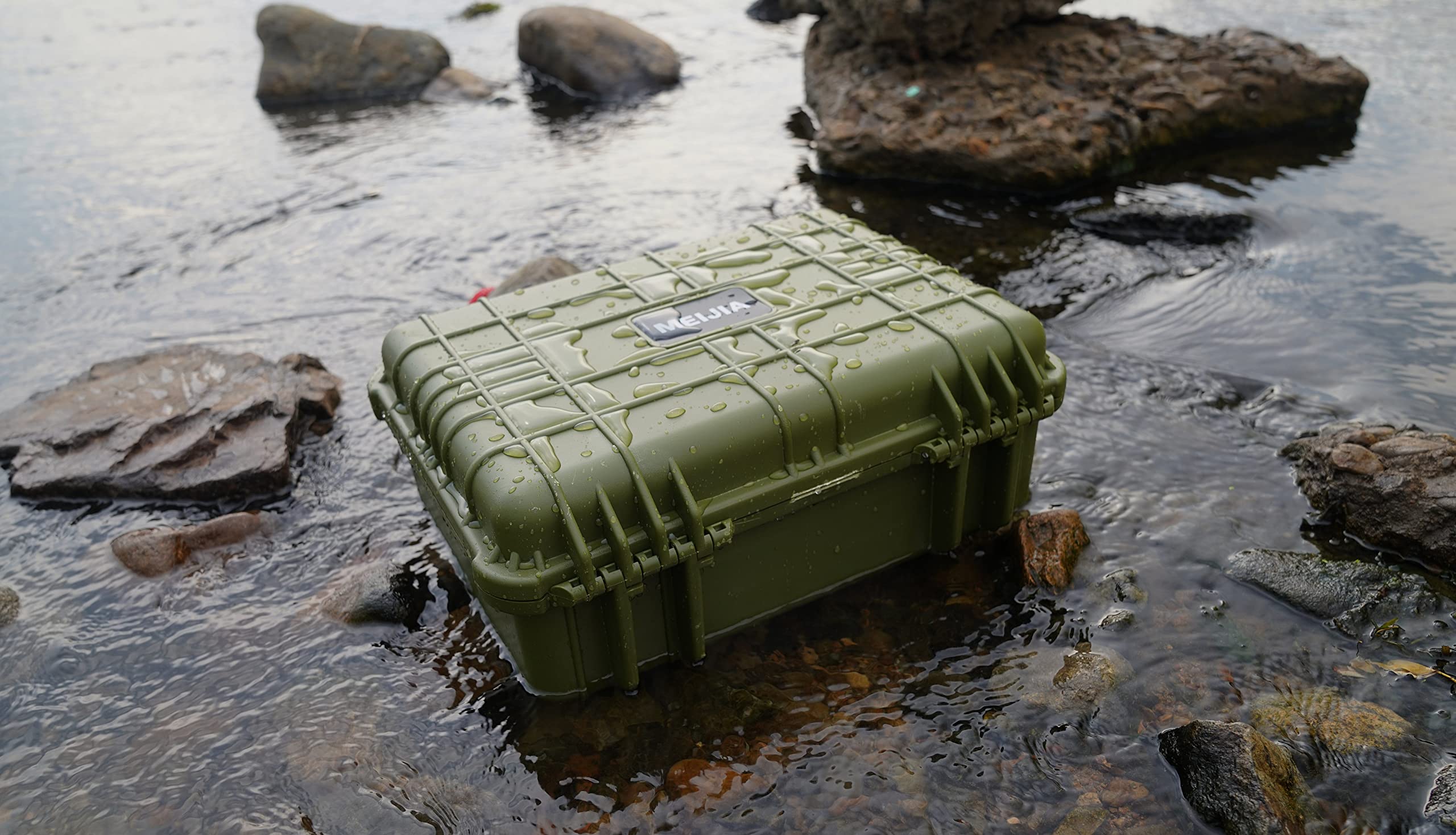 MEIJIA Funda protectora rígida impermeable IP67 para todo tipo de clima, funda rígida para cámara, funda rígida con espuma personalizable, protección perfecta para cámara, drones, pistolas, equipos