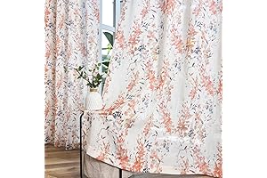 Kotile Linen Floral Vintage Curtains - Dont Let Serenity Disappear