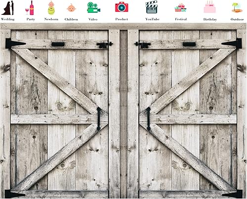 Miniatura 5 de LB Telón de fondo rústico de 7 x 5 pies para fotos, tablero de madera vintage, telón de fondo de fotografía de vaquero occidental para niños, baby