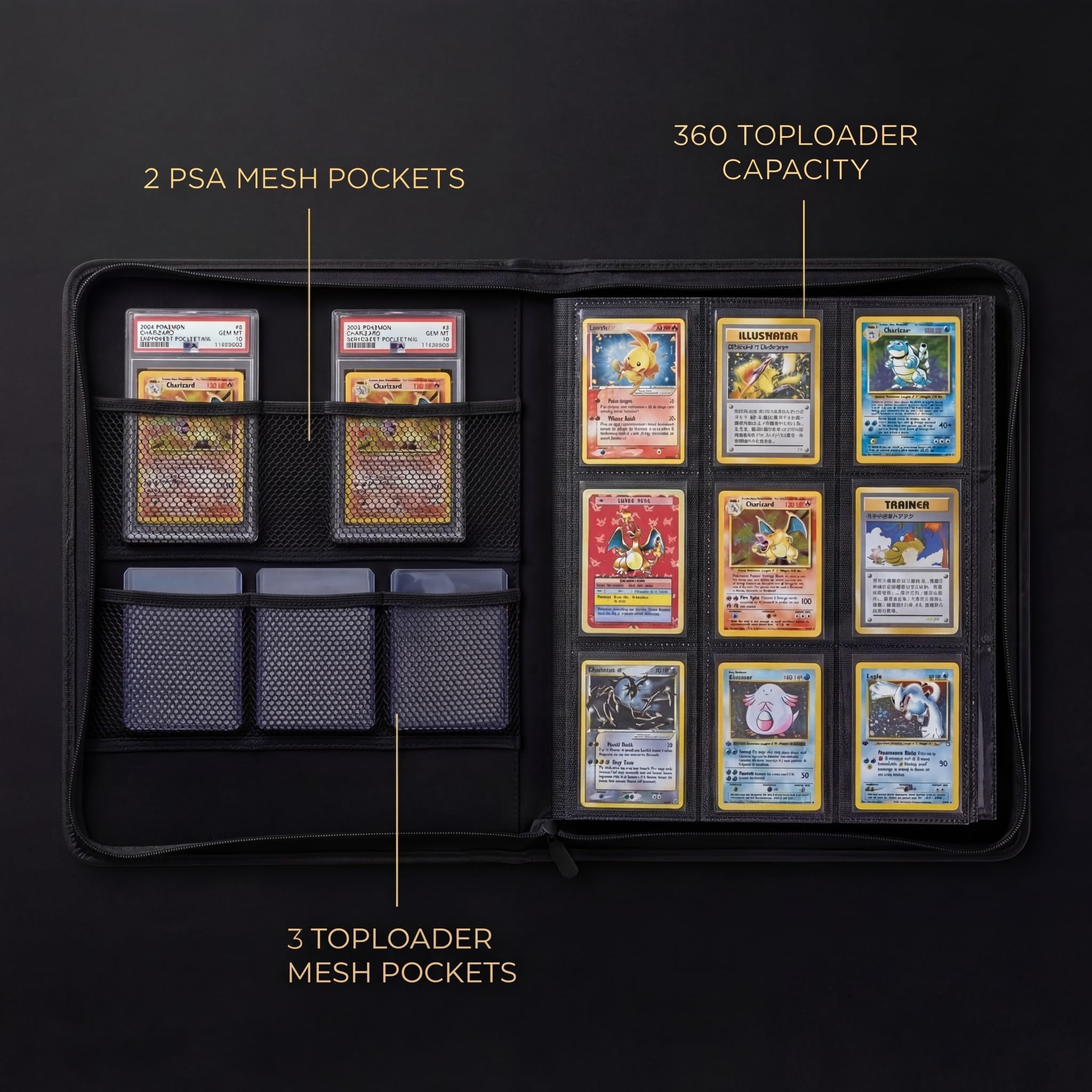 Deck Fort Top Loader Binder 9 Pockets - Holds 360 Toploader