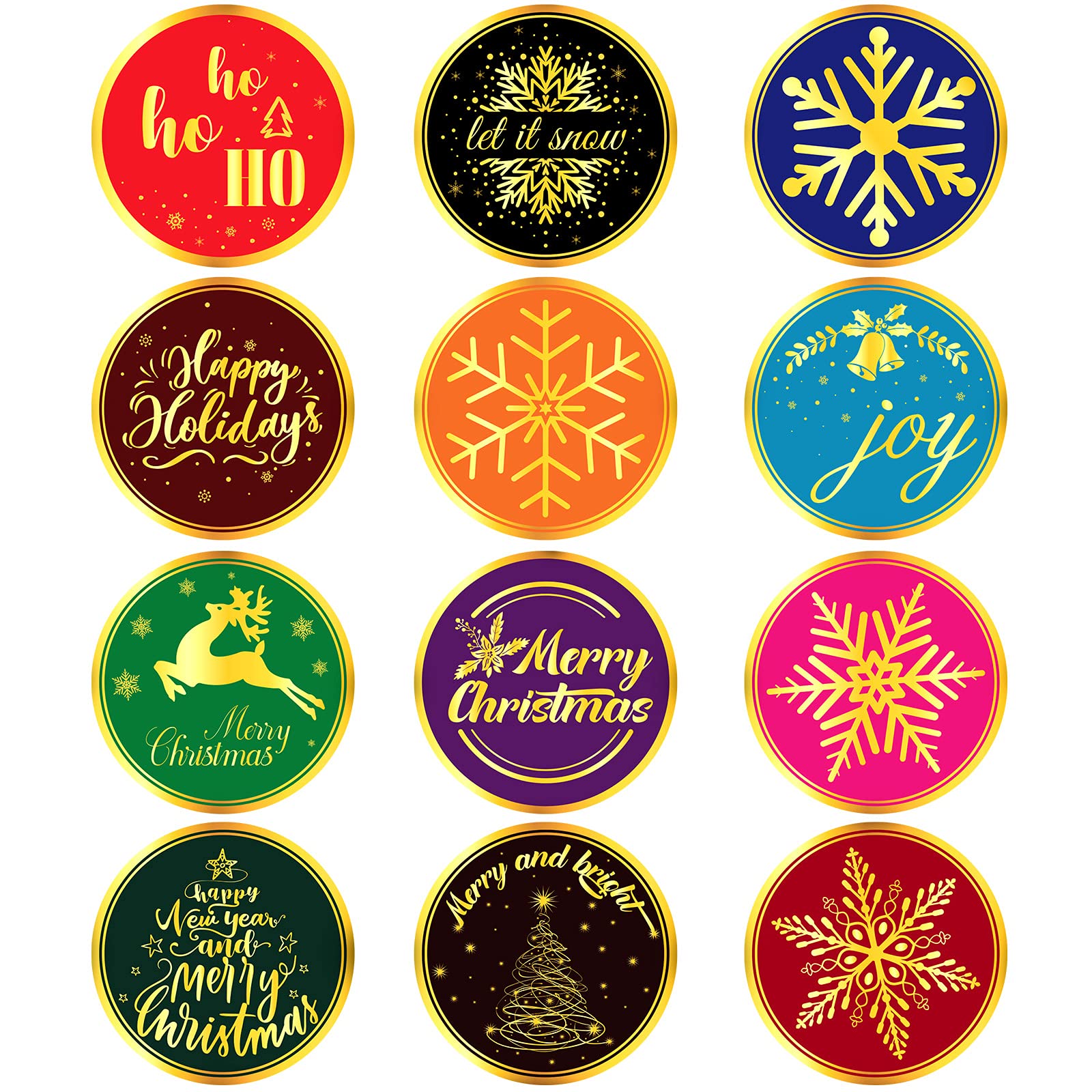 Étiquette autocollant de flocon de neige or pour embellir vos tables et paquets